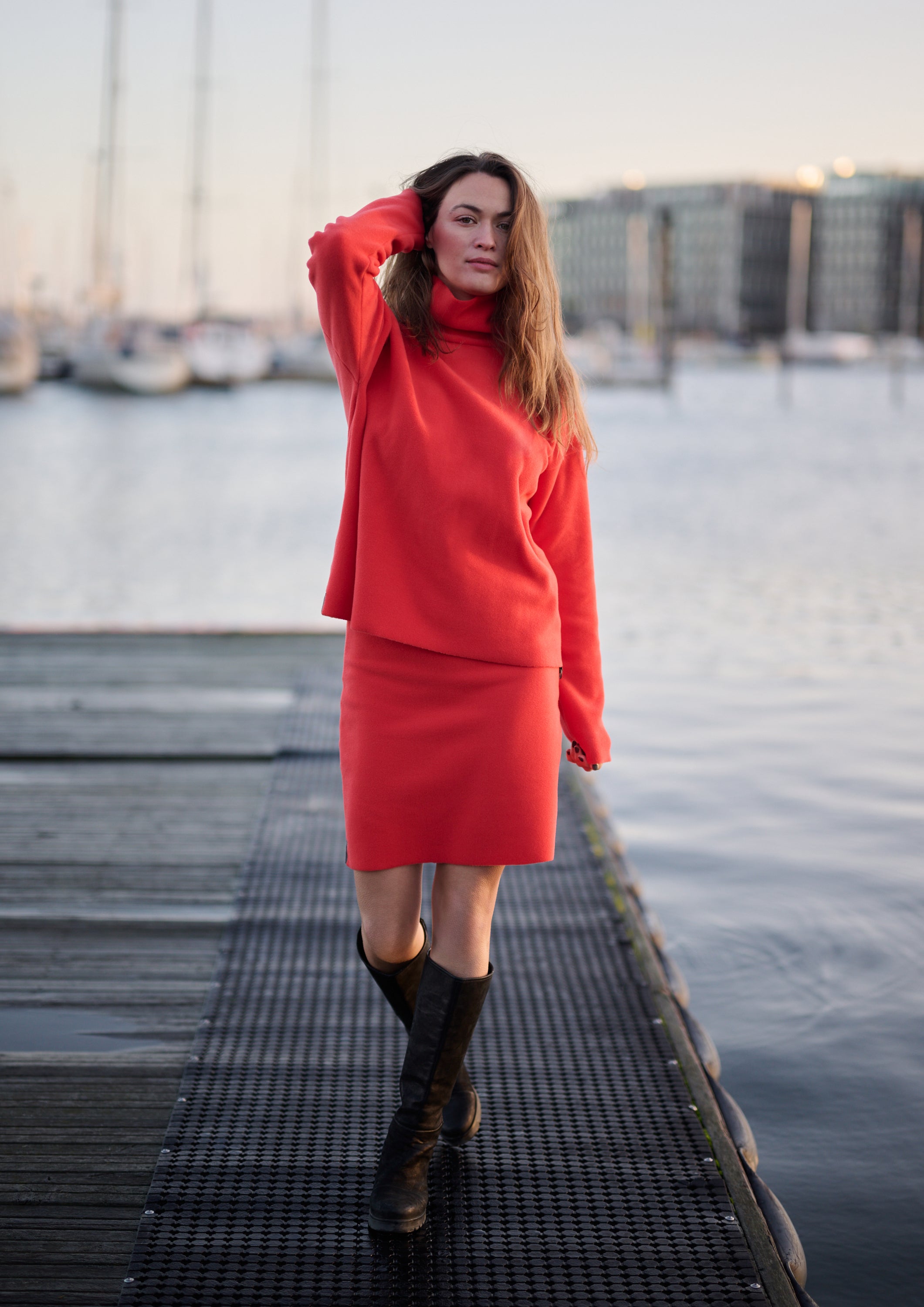 HENRIETTE STEFFENSEN COPENHAGEN SKIRT - 3253 NEDERDELE TOMATO 845