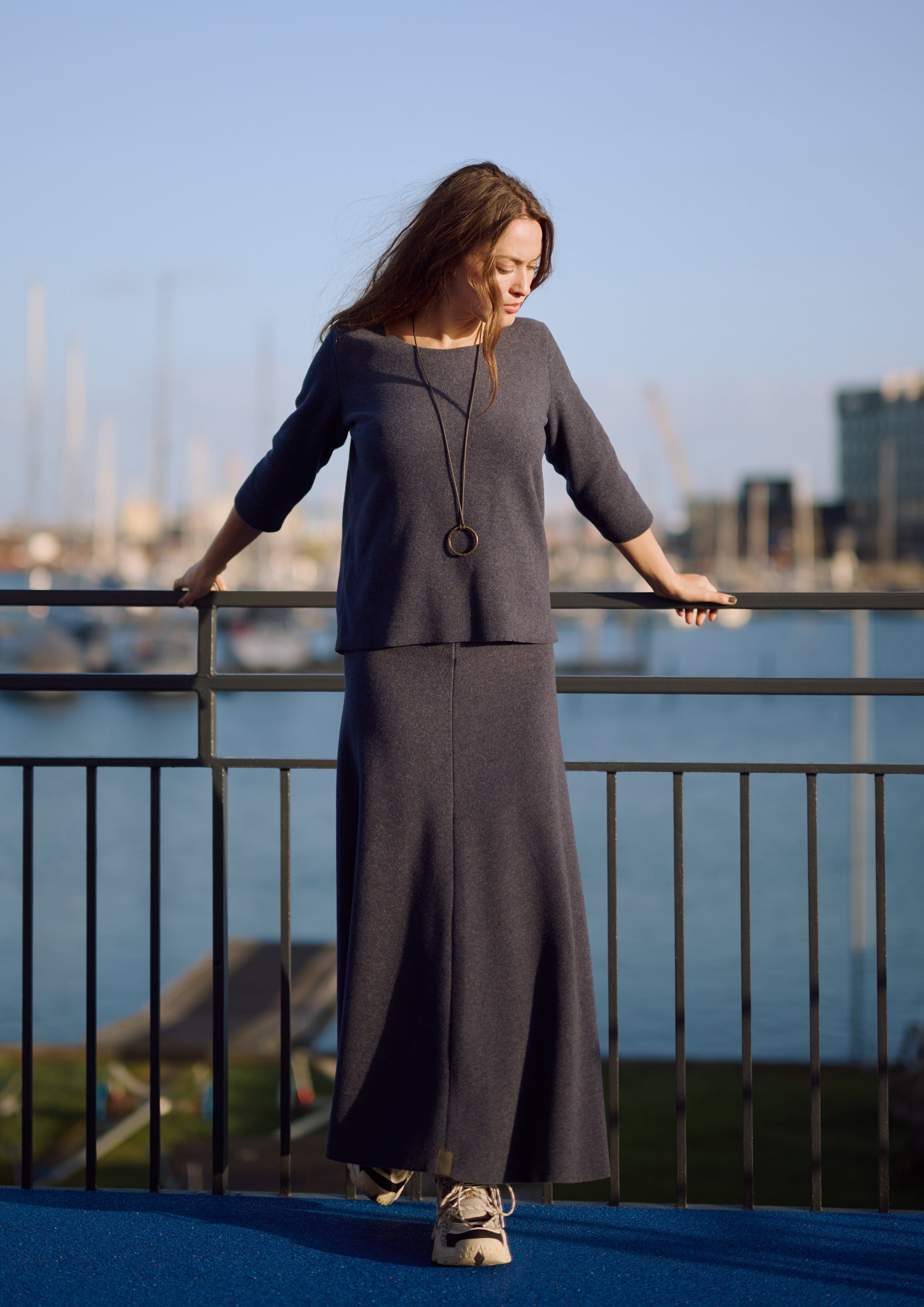 HENRIETTE STEFFENSEN COPENHAGEN SKIRT - 3256 NEDERDELE EVENING BLUE 690