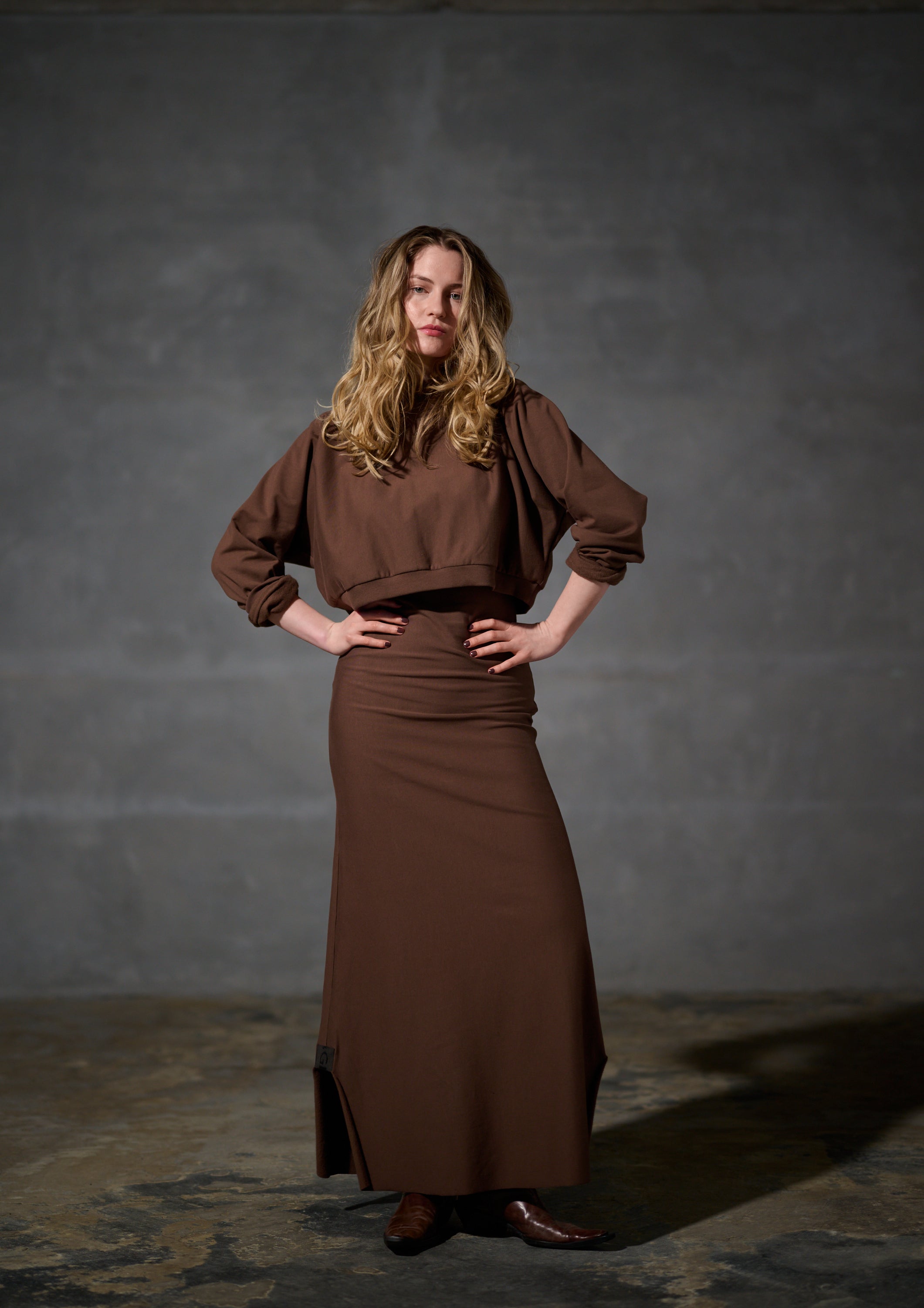 HENRIETTE STEFFENSEN COPENHAGEN SKIRT LONG - 73012 NEDERDELE CHOKOLATE 844