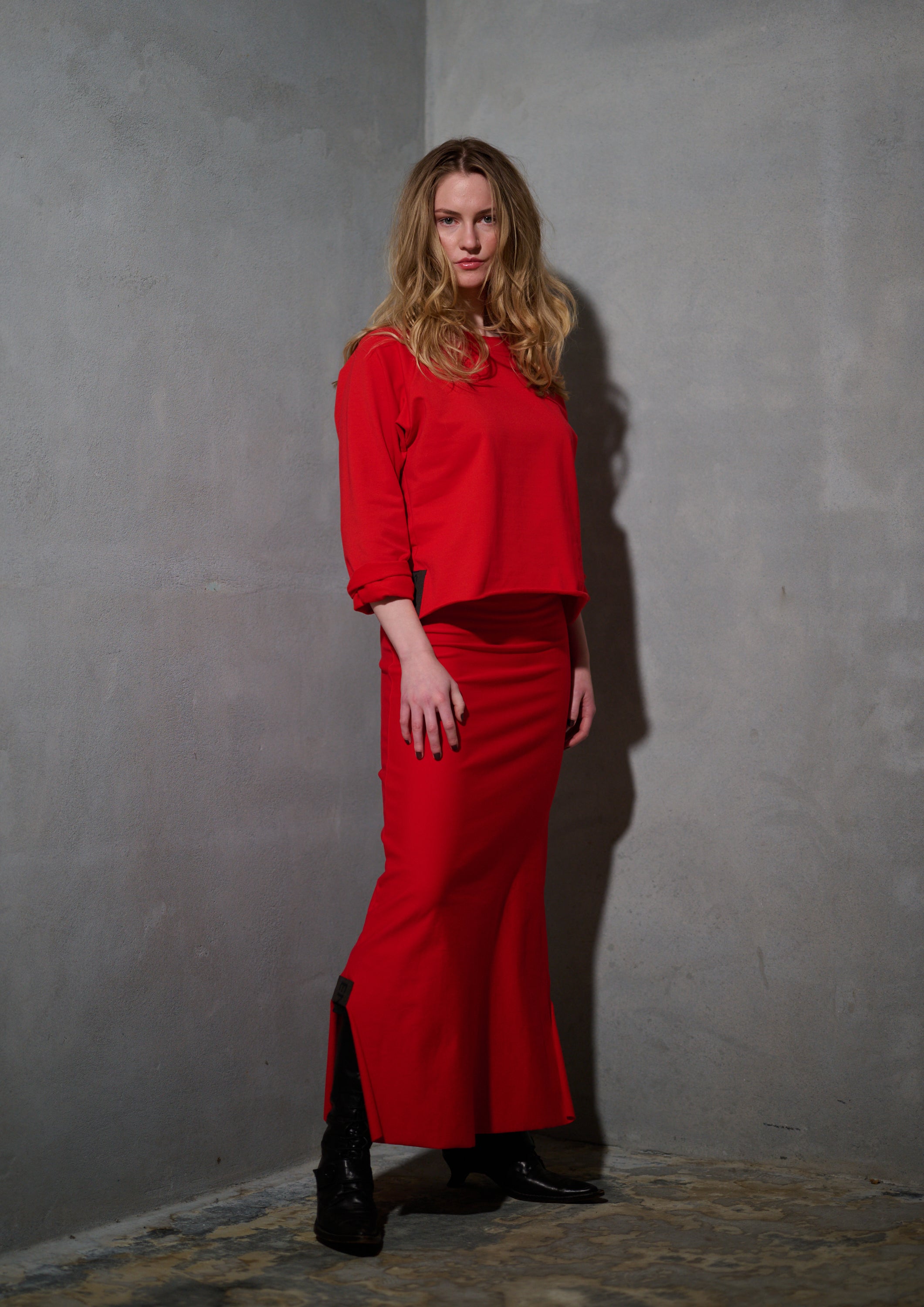 HENRIETTE STEFFENSEN COPENHAGEN SKIRT LONG - 73012 NEDERDELE TOMATO 845