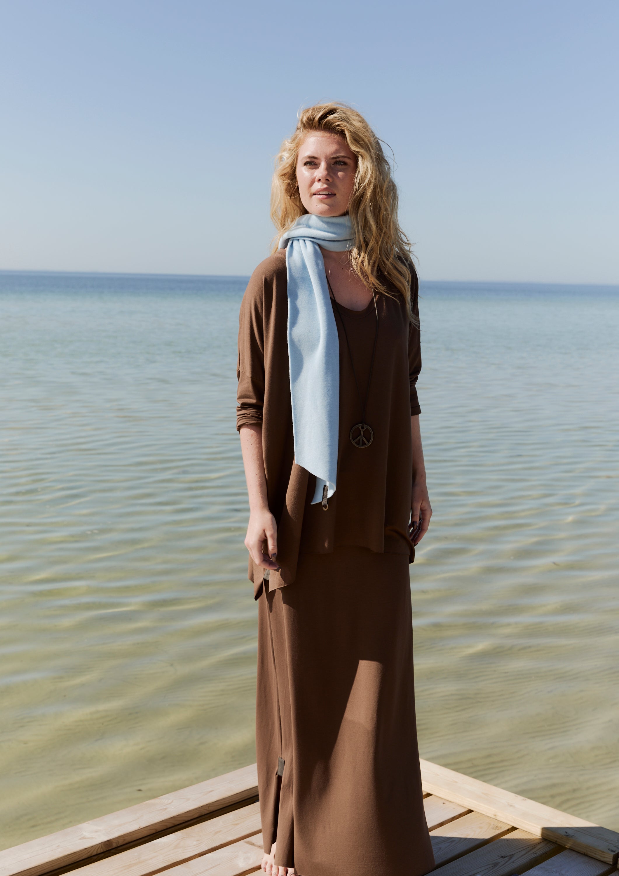 HENRIETTE STEFFENSEN COPENHAGEN SKIRT LONG - 98033 NEDERDELE CHOCOLATE 844