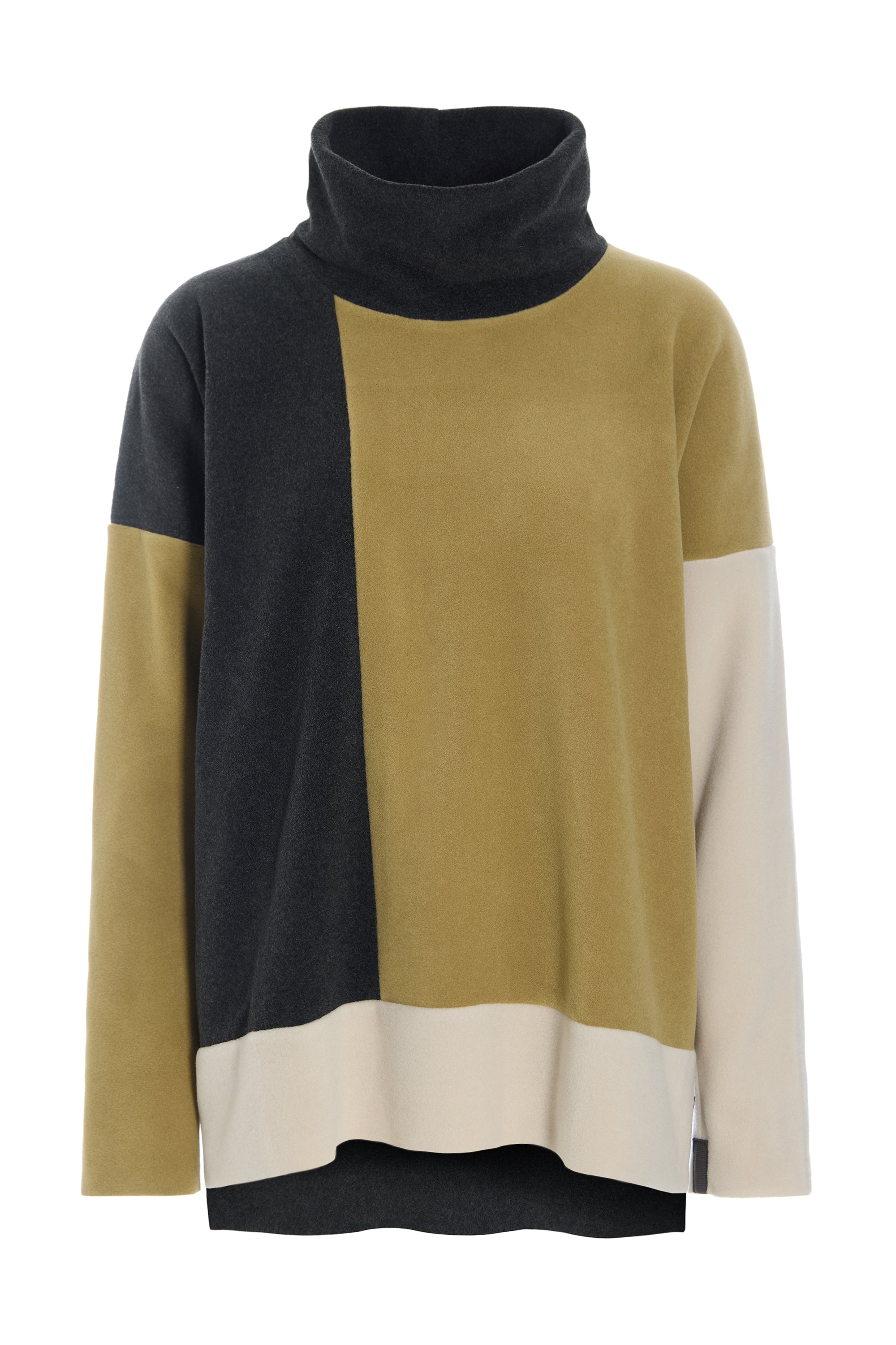 HENRIETTE STEFFENSEN COPENHAGEN SWEATER PATCH - 1380 BLUSER OLIVE/SB/KIT 327