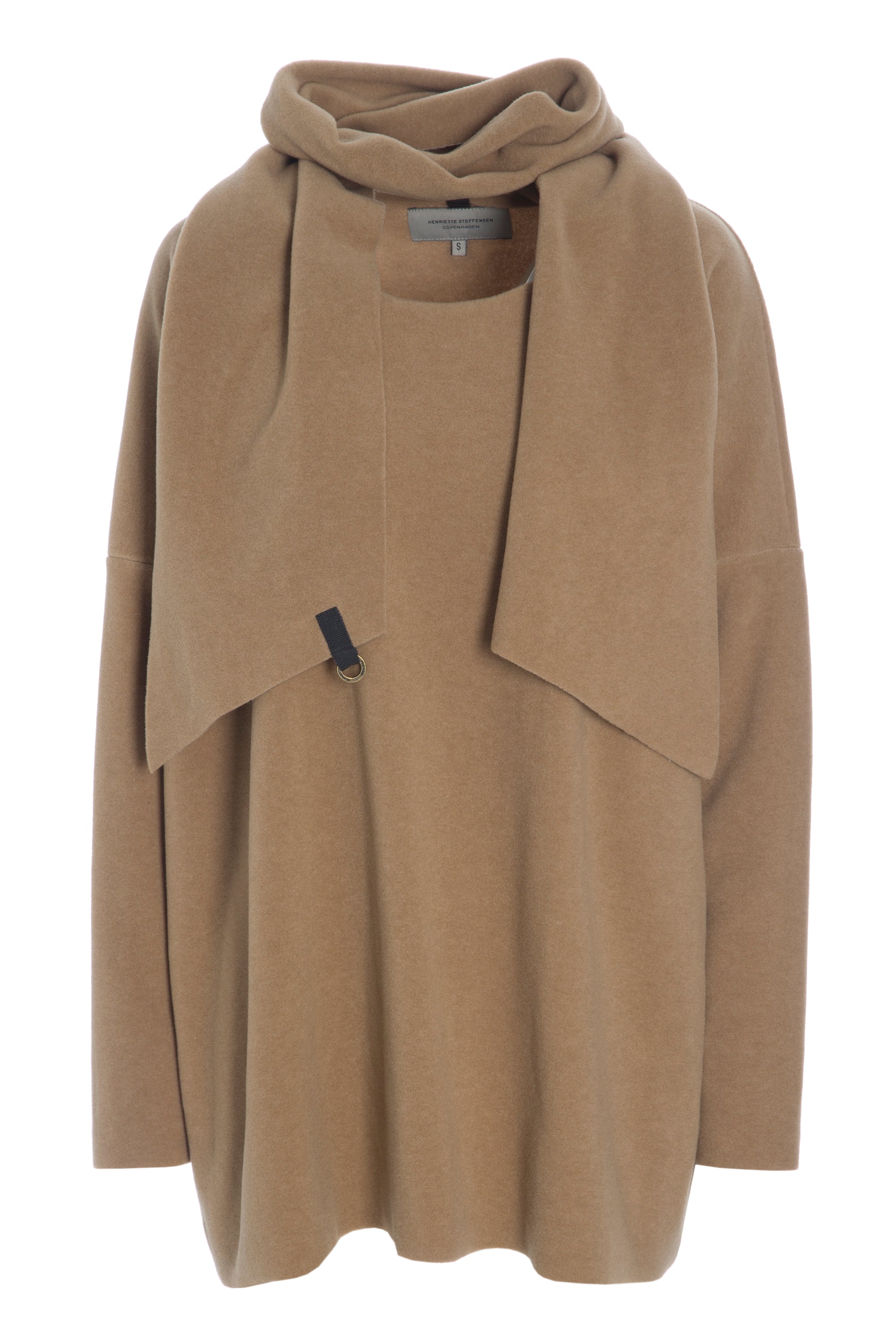 HENRIETTE STEFFENSEN COPENHAGEN SWEATER WITH SCARF - 1338 BLUSER CAMEL 815