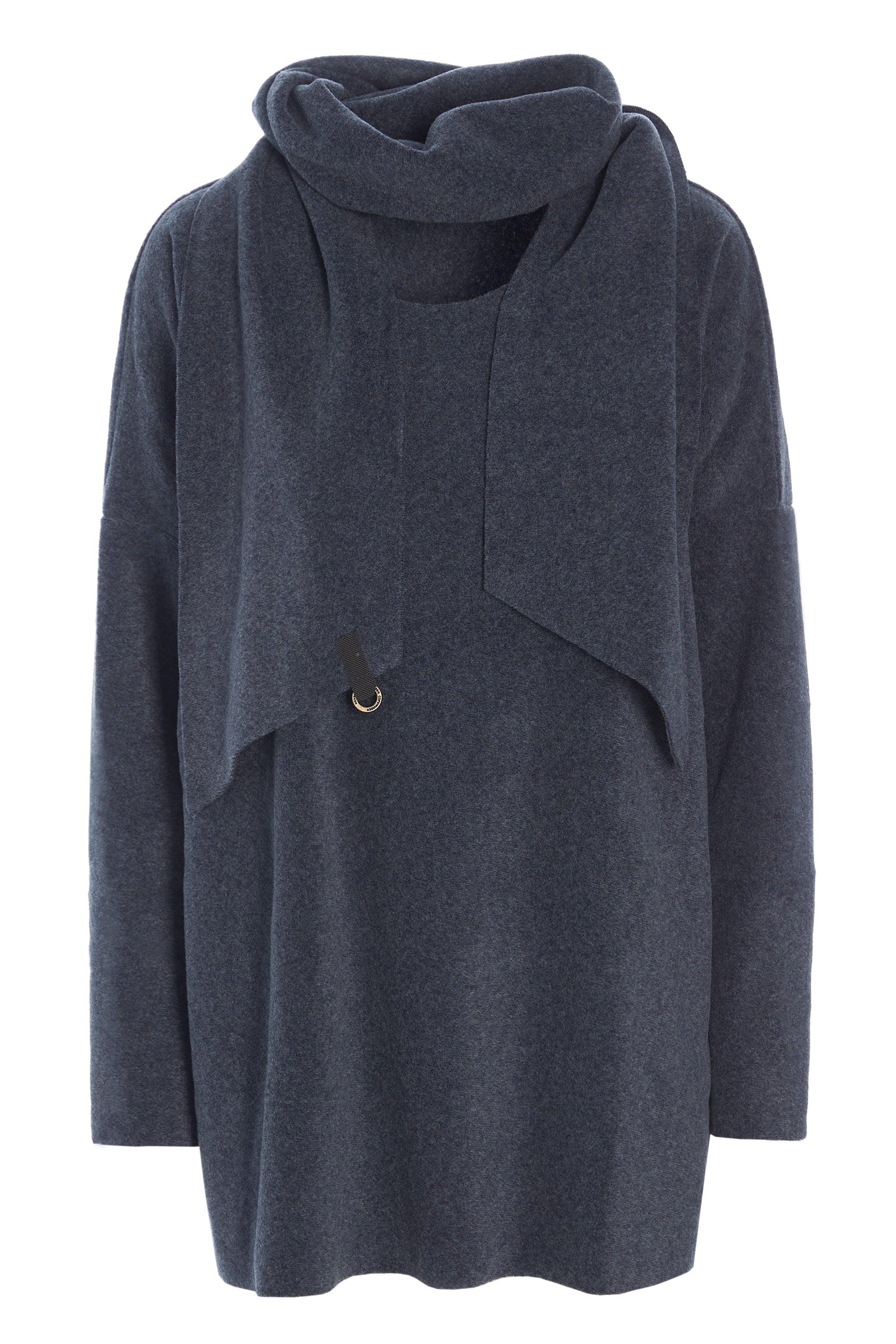 HENRIETTE STEFFENSEN COPENHAGEN SWEATER WITH SCARF - 1338 BLUSER DEEP BLUE 502
