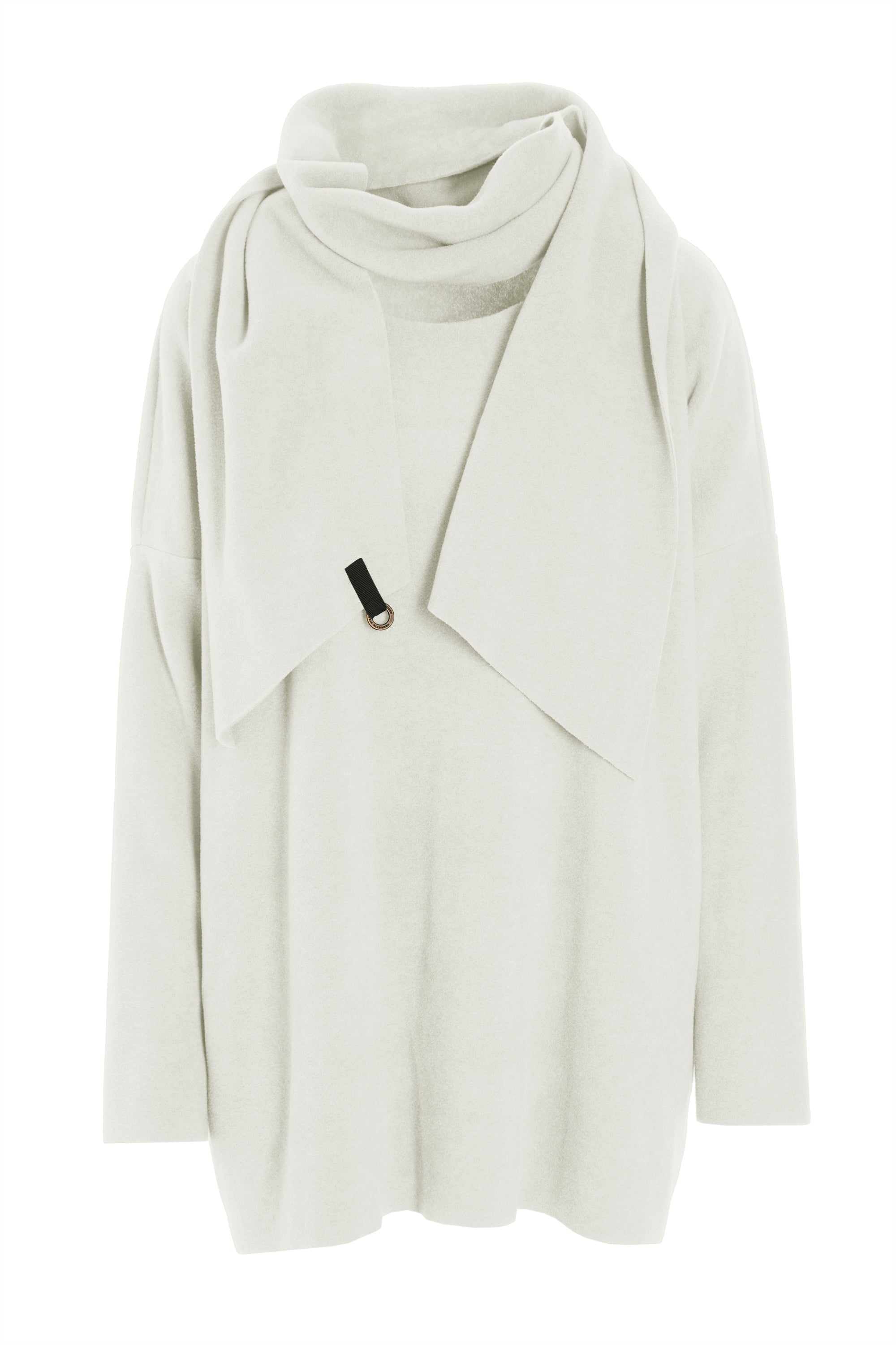 HENRIETTE STEFFENSEN COPENHAGEN SWEATER WITH SCARF - 1338 BLUSER OFF WHITE 802