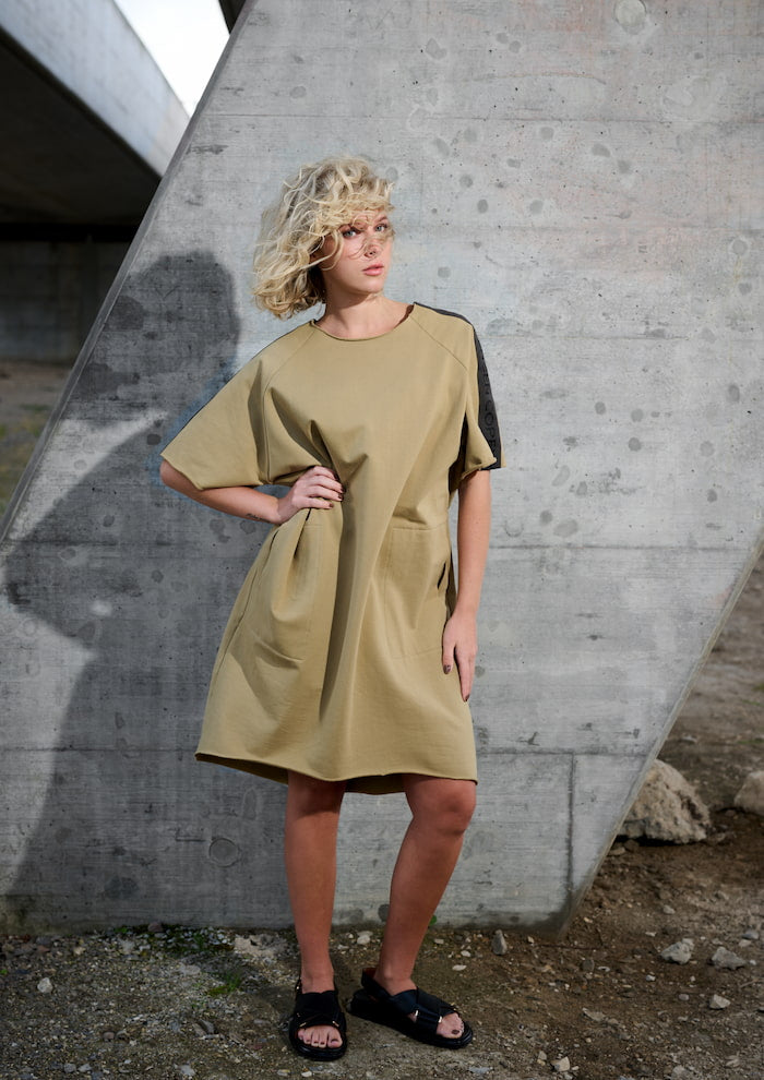 HENRIETTE STEFFENSEN COPENHAGEN SWEAT DRESS - 73002 KJOLER OLIVE 655