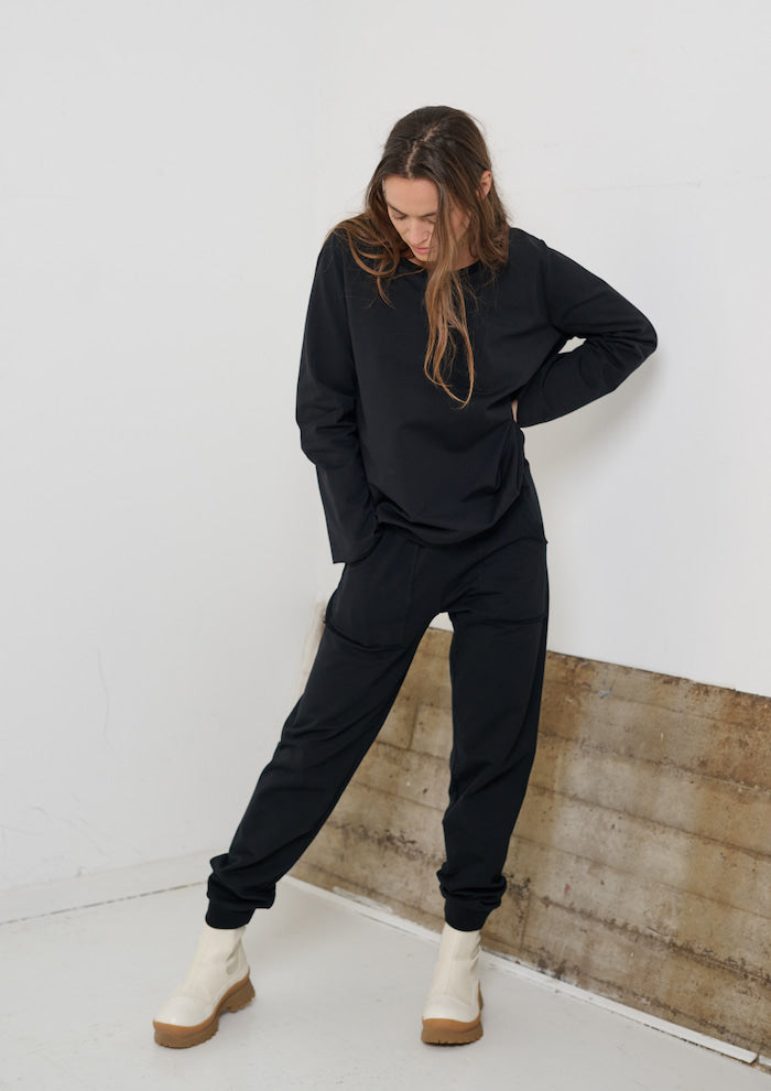 HENRIETTE STEFFENSEN COPENHAGEN SWEAT TROUSERS - 72011 BUKSER BLACK 900