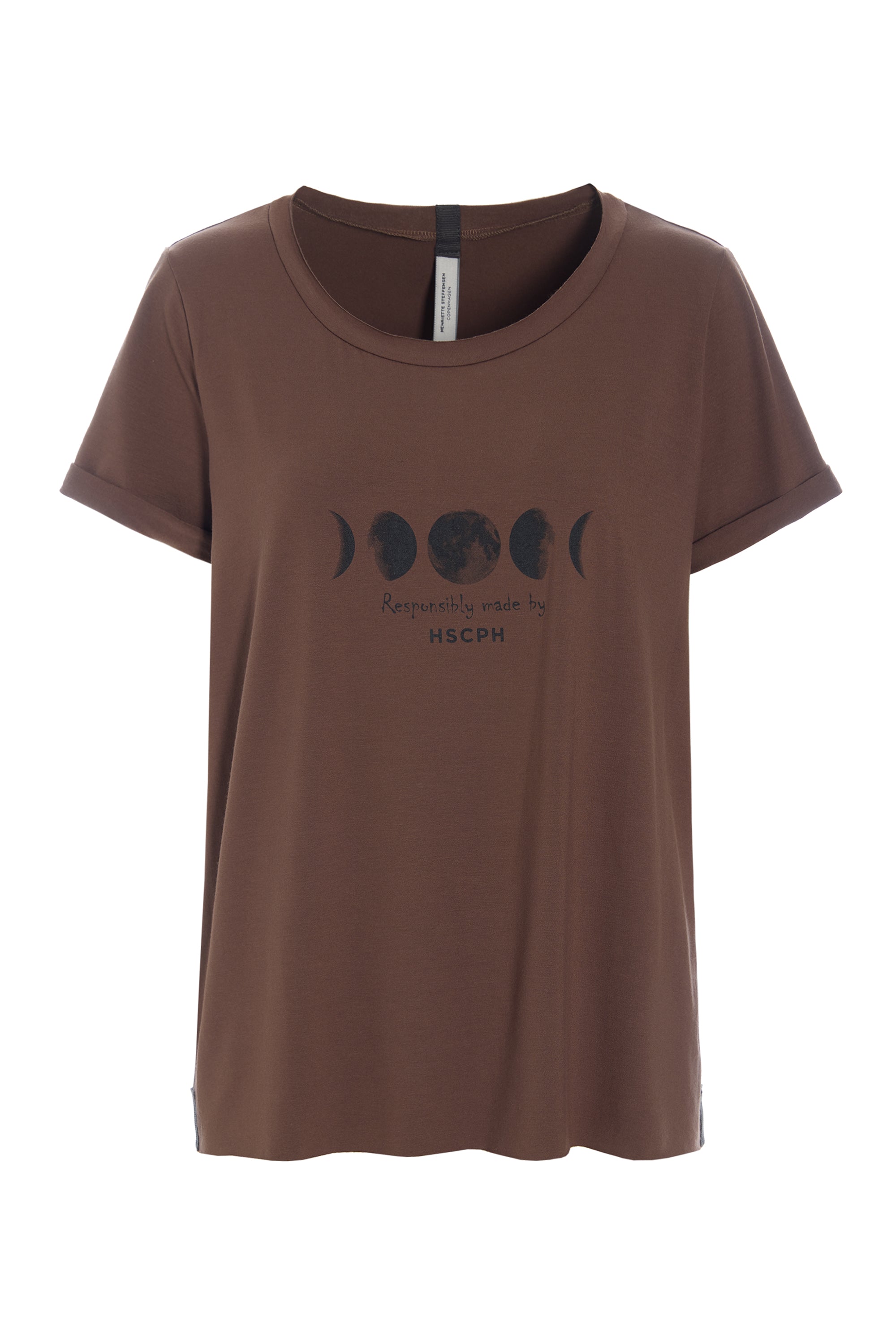 HENRIETTE STEFFENSEN COPENHAGEN T-SHIRT - 96107 MOON T-SHIRTS CHOCOLATE 844