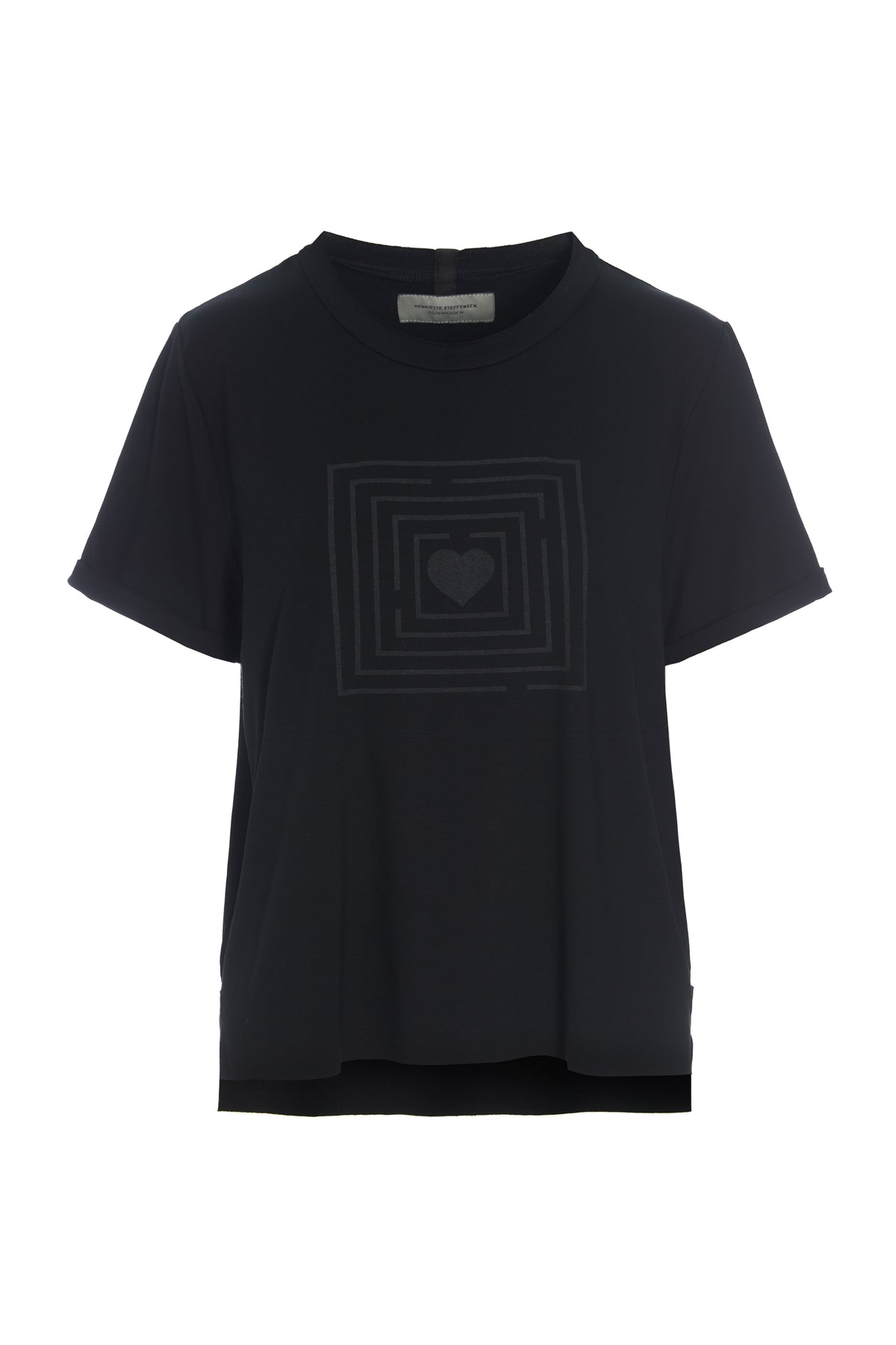 TEE LABYRINTH PRINT - 96099 - BLACK