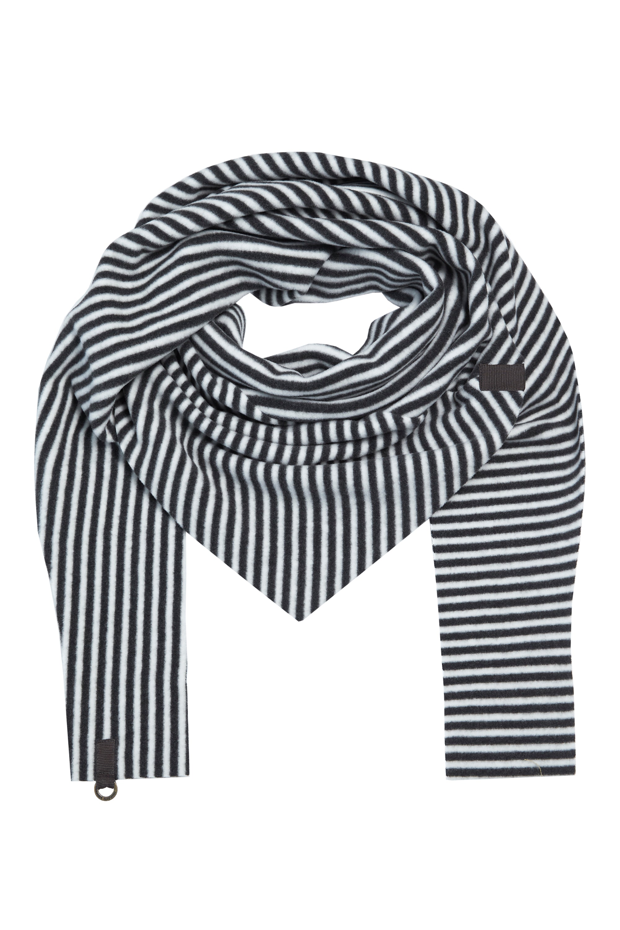 HENRIETTE STEFFENSEN COPENHAGEN TRIANGLE SCARF - 4051 SCARFS STRIPES B&W 673