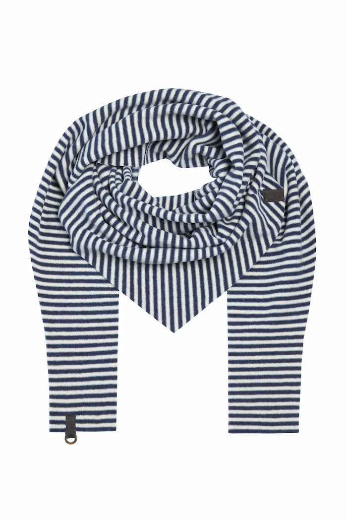 HENRIETTE STEFFENSEN COPENHAGEN TRIANGLE SCARF - 4051 SCARFS STRIPES DENIM & KIT 667