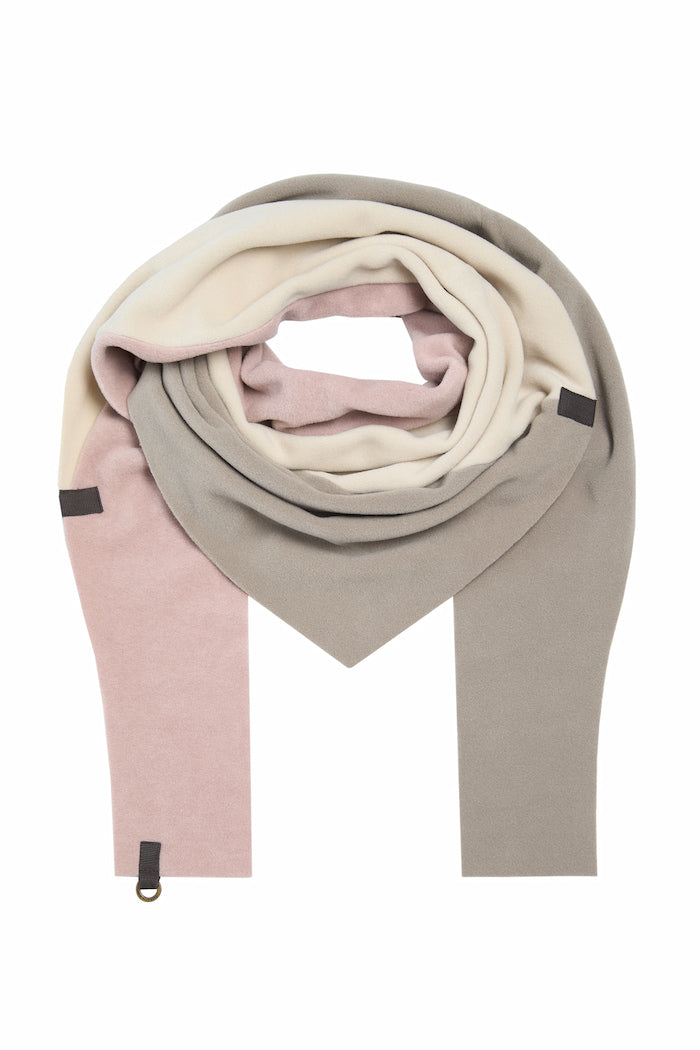 HENRIETTE STEFFENSEN COPENHAGEN TRIANGLE SCARF NO WASTE - 4078NW SCARFS ELEPHANT/KIT/NUDE 461