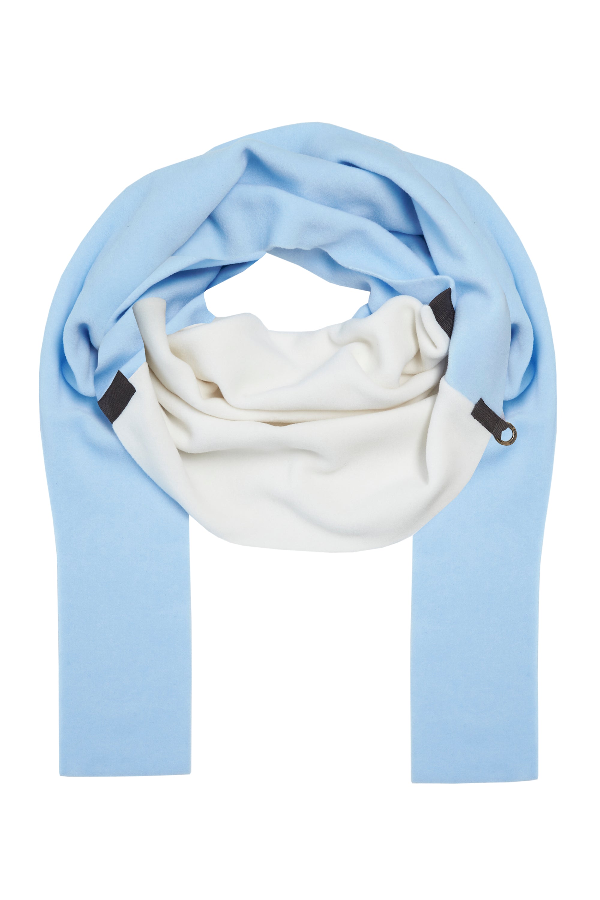 HENRIETTE STEFFENSEN COPENHAGEN TRIANGLE SCARF NO WASTE - 4099 SCARFS BABY BLUE/OFF WHITE 692