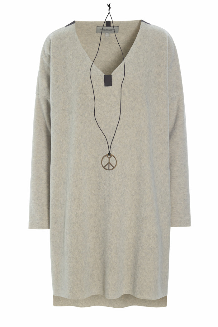 HENRIETTE STEFFENSEN COPENHAGEN BLOUSE V-NECK - 1367 TUNICS SAND 805