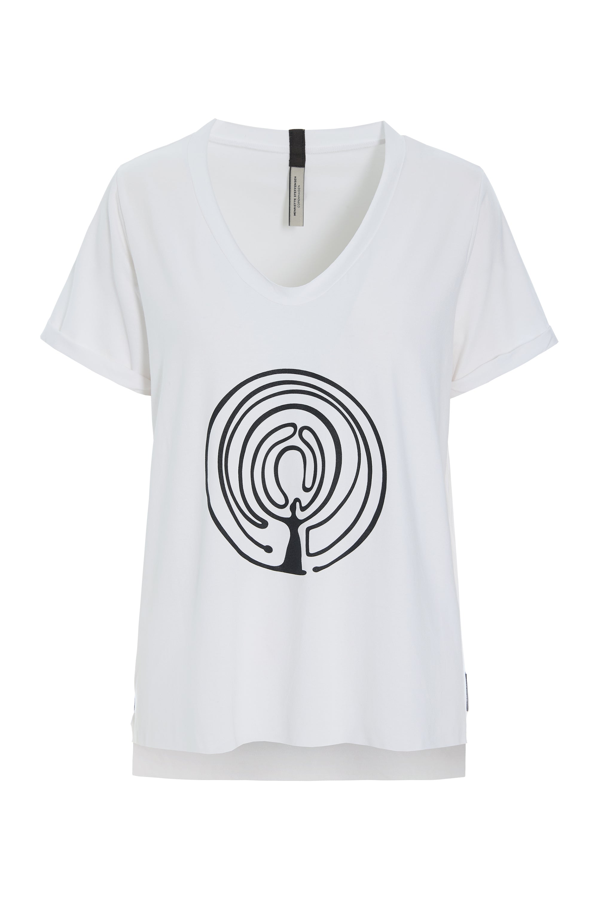 HENRIETTE STEFFENSEN COPENHAGEN V-NECK-TEE - 96105 EMBRACE T-SHIRTS WHITE 816