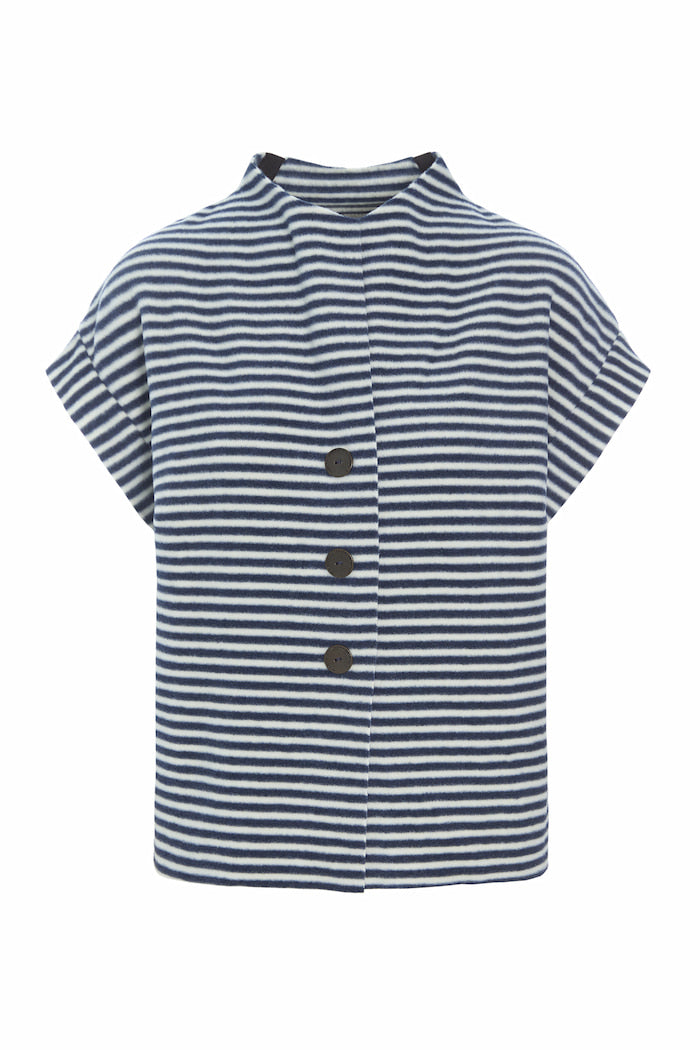 HENRIETTE STEFFENSEN COPENHAGEN VEST - 7170 VESTS STRIPES DENIM & KIT 667