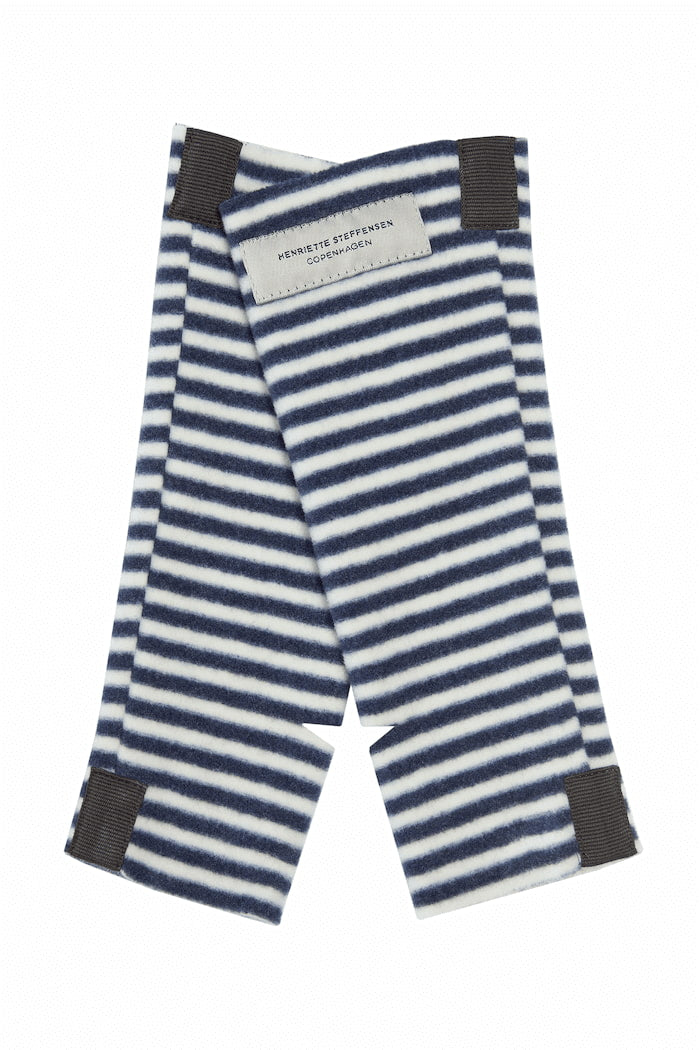 HENRIETTE STEFFENSEN COPENHAGEN WRIST WARMERS - 6022 WRIST WARMERS STRIPES DENIM & KIT 667