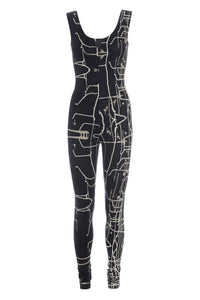YOGA CATSUITE - 99010 - ART PRINT BLACK