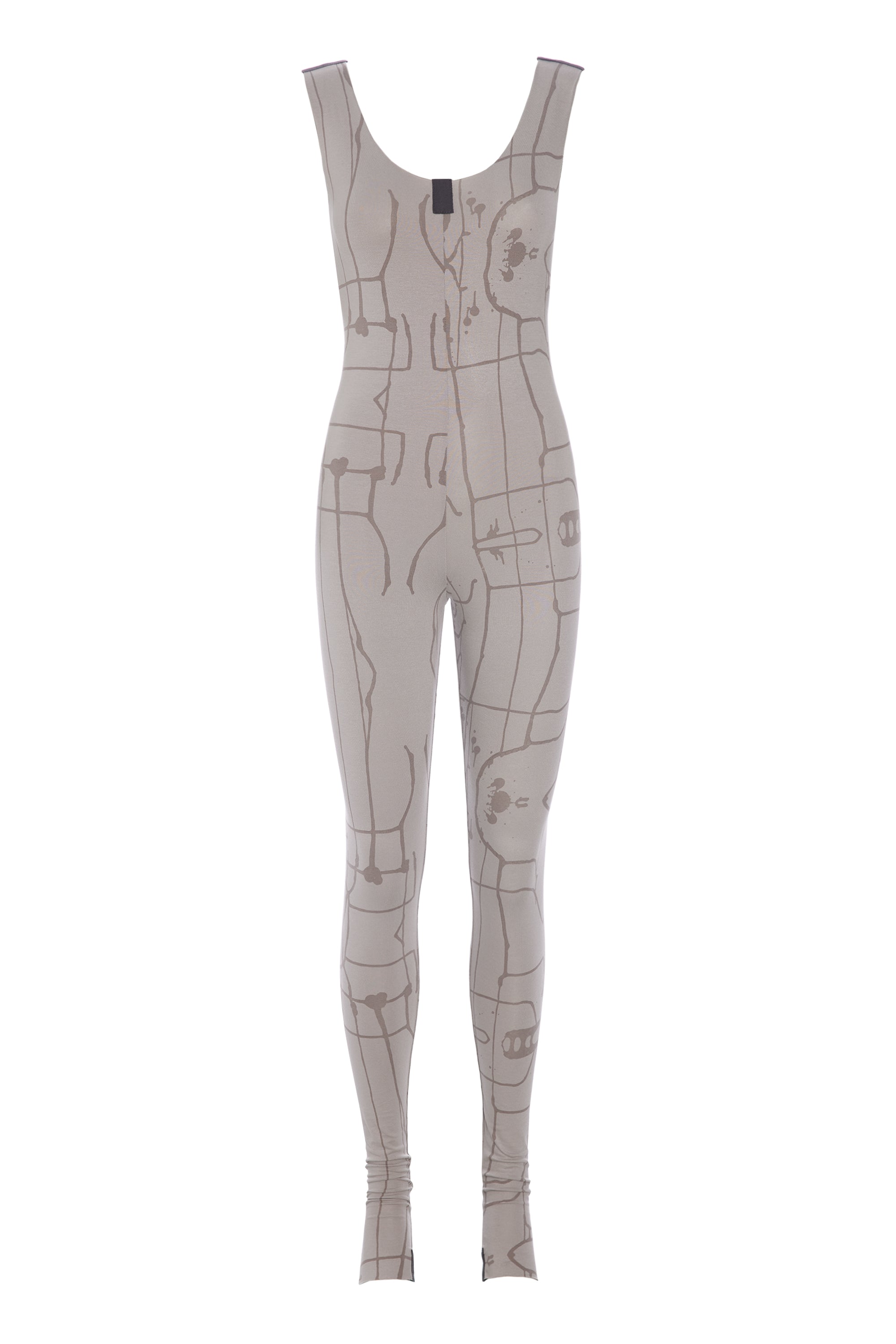 HENRIETTE STEFFENSEN COPENHAGEN YOGA CATSUITE - 99010 HELDRAGTER jersey YOGA ART PRINT SAND 101