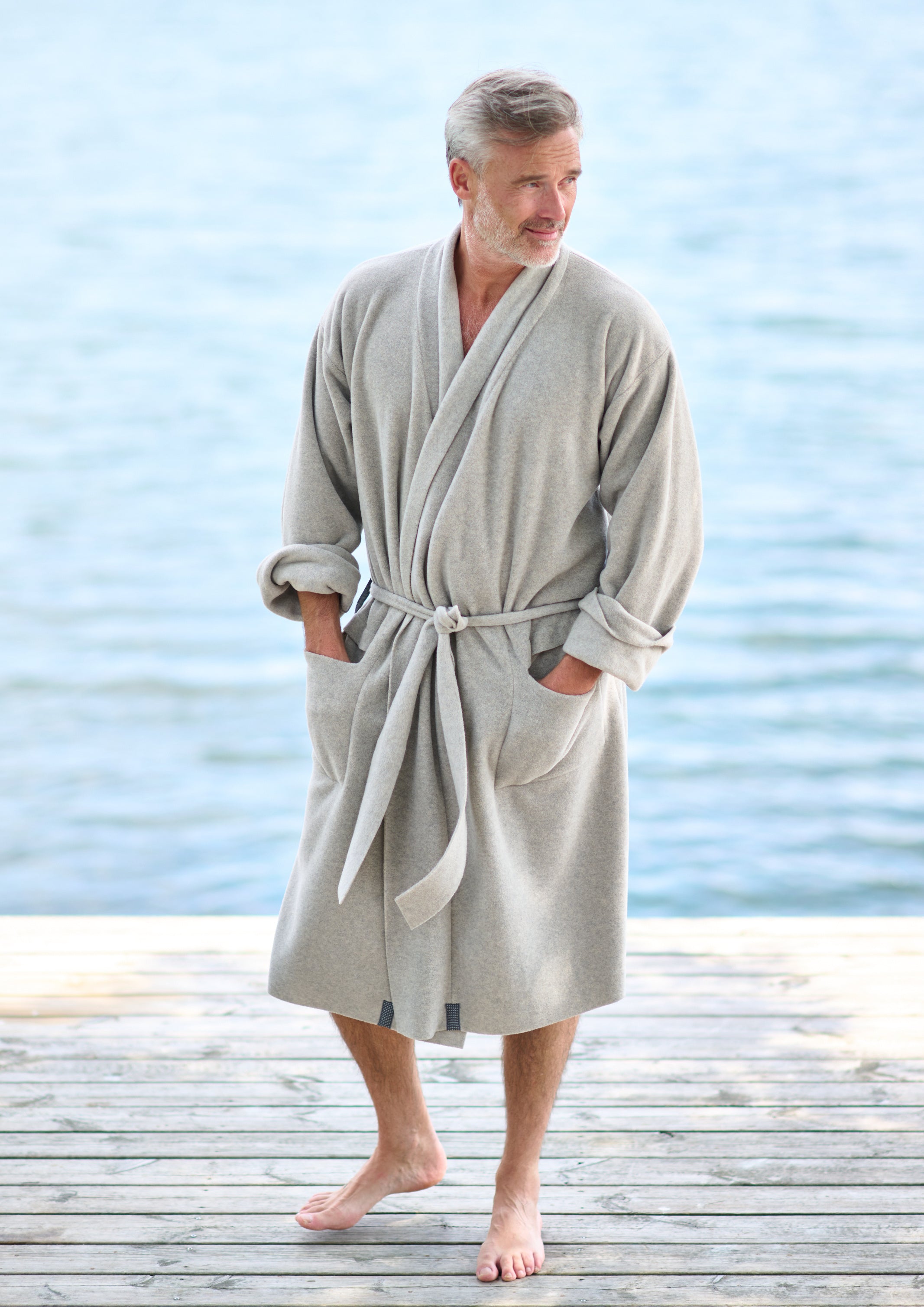 CARL BY STEFFENSEN COPENHAGEN BATHROBE MEN - 1009C BATHROBES SAND 805