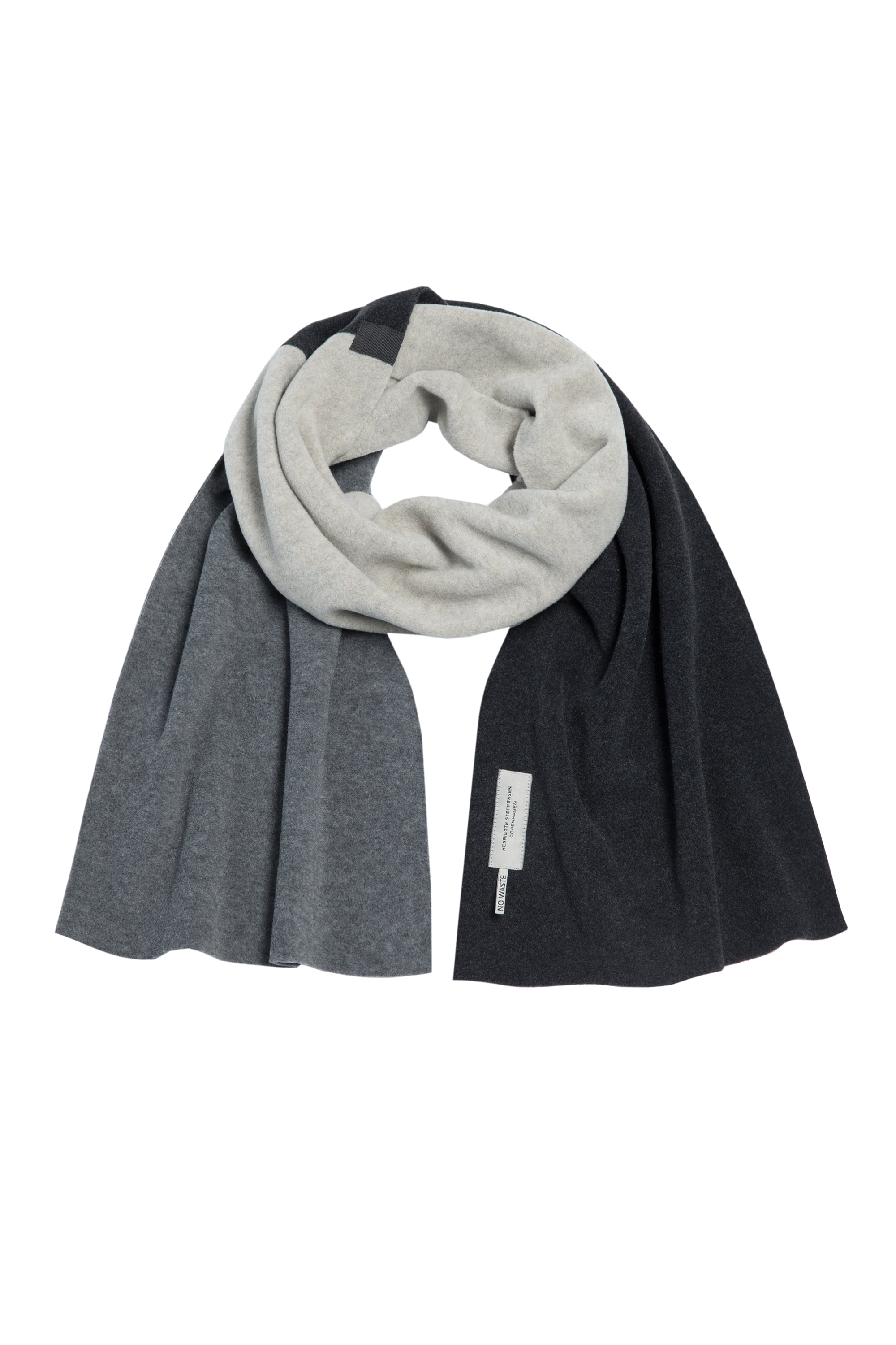 HENRIETTE STEFFENSEN COPENHAGEN NO WASTE SCARF - 4063NW SCARFS SB/SAND/GREY 913