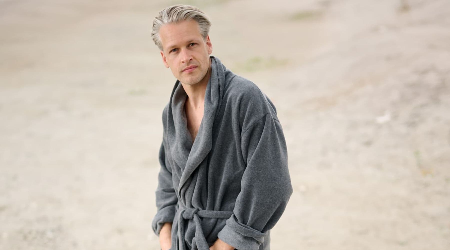 bathrobe grey for men