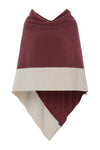 2 COLORED PONCHO - 4068 - BORDEAUX/KIT