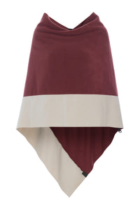 2 COLORED PONCHO - 4068 - BORDEAUX/KIT