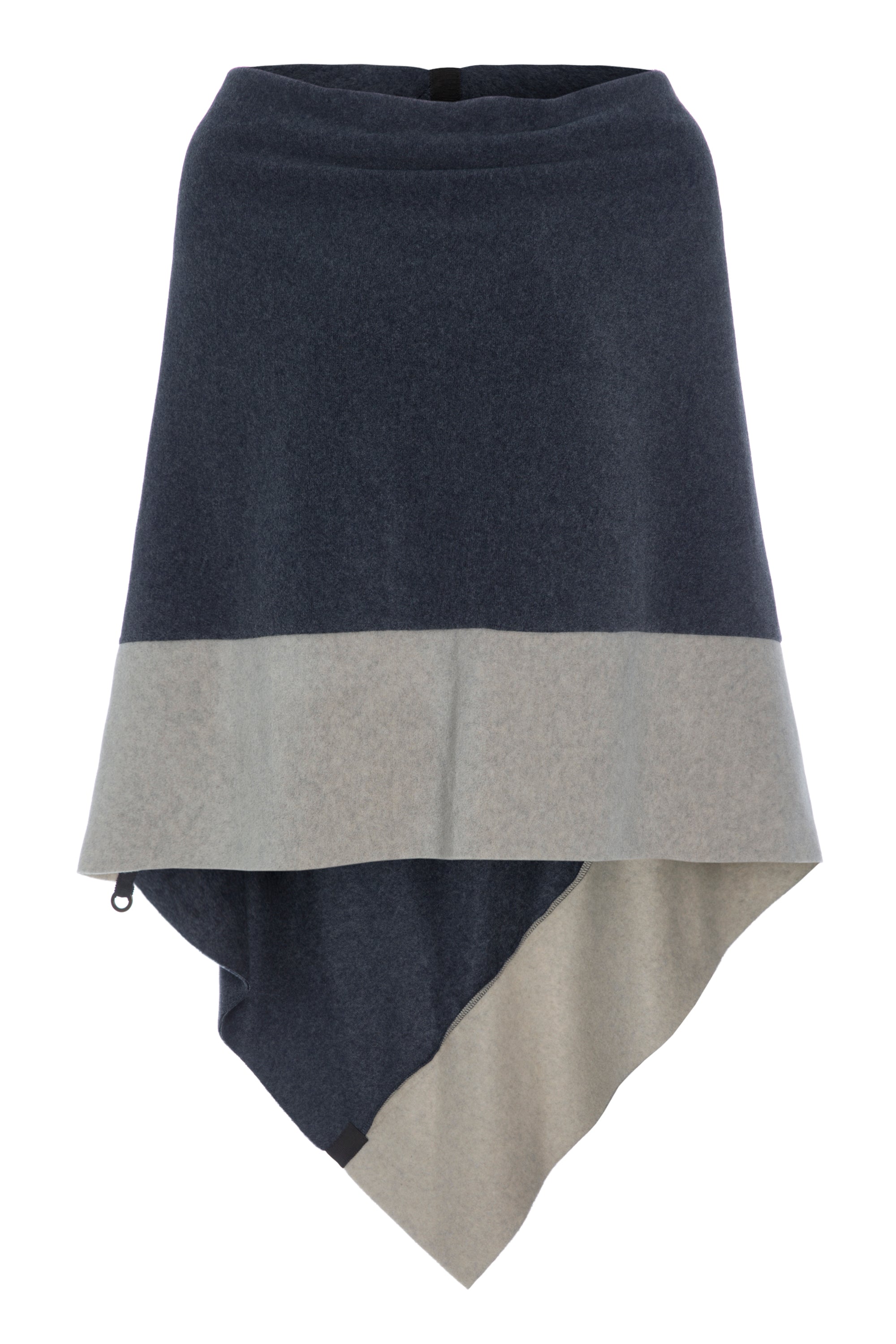 HENRIETTE STEFFENSEN COPENHAGEN 2 COLORED PONCHO - 4068 PONCHOS DEEP BLUE/SAND 824