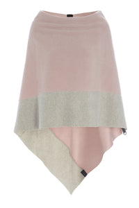 2 COLORED PONCHO - 4068 - NUDE/SAND