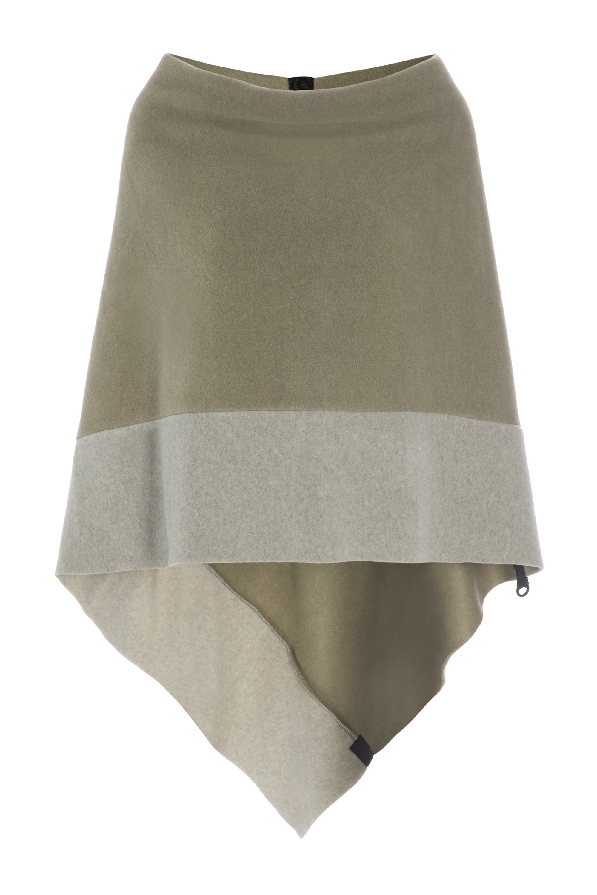 HENRIETTE STEFFENSEN COPENHAGEN 2 COLORED PONCHO - 4068 PONCHOS OLIVE/SAND 612