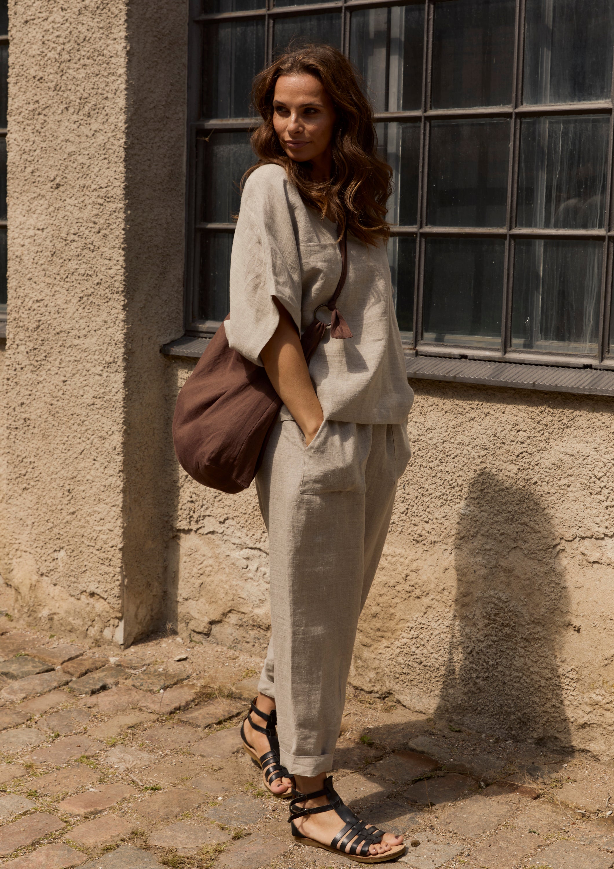 HENRIETTE STEFFENSEN COPENHAGEN BAGGY TROUSERS - 82002 BUKSER NATURE 446