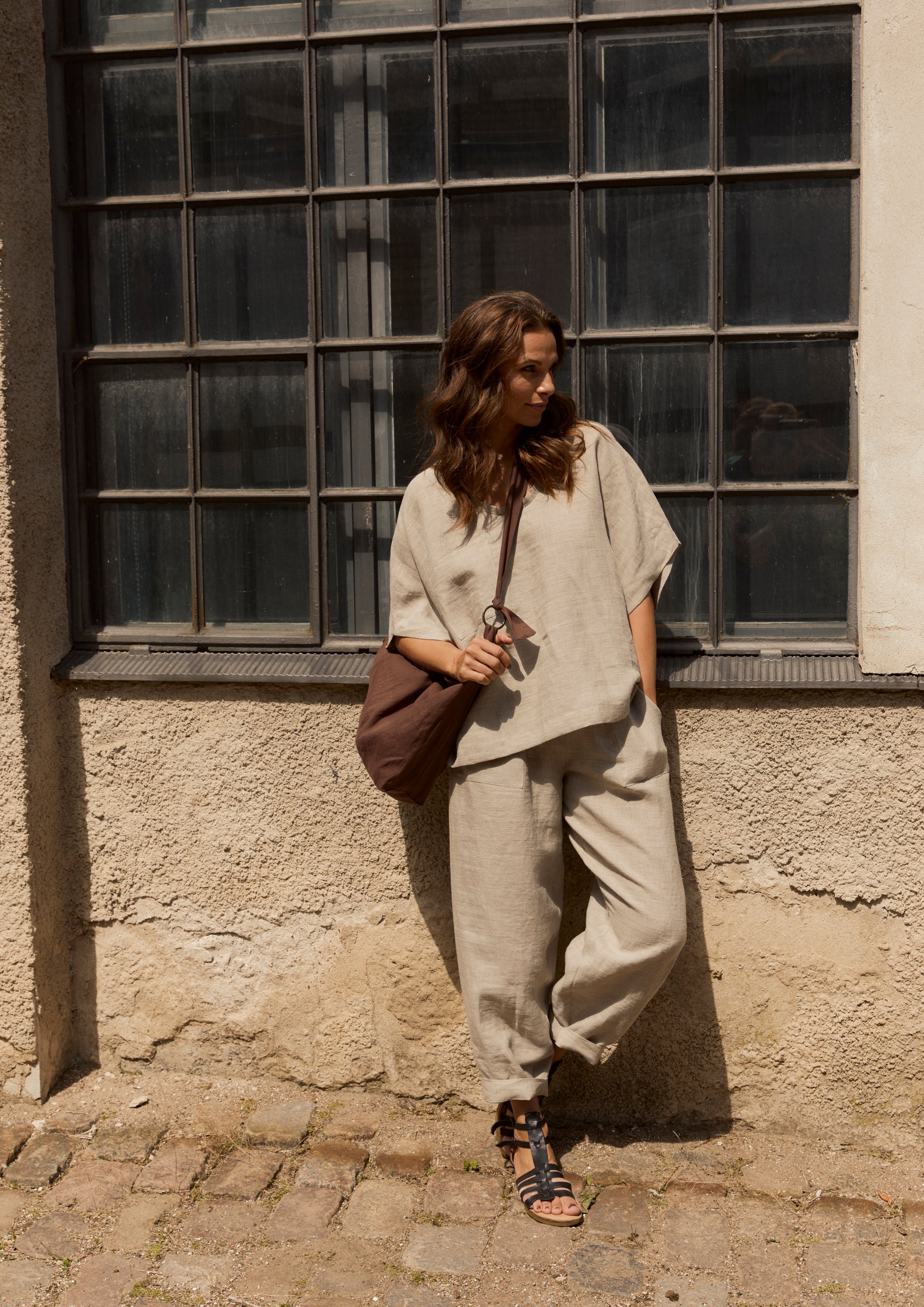HENRIETTE STEFFENSEN COPENHAGEN BAGGY TROUSERS - 82002 BUKSER NATURE 446