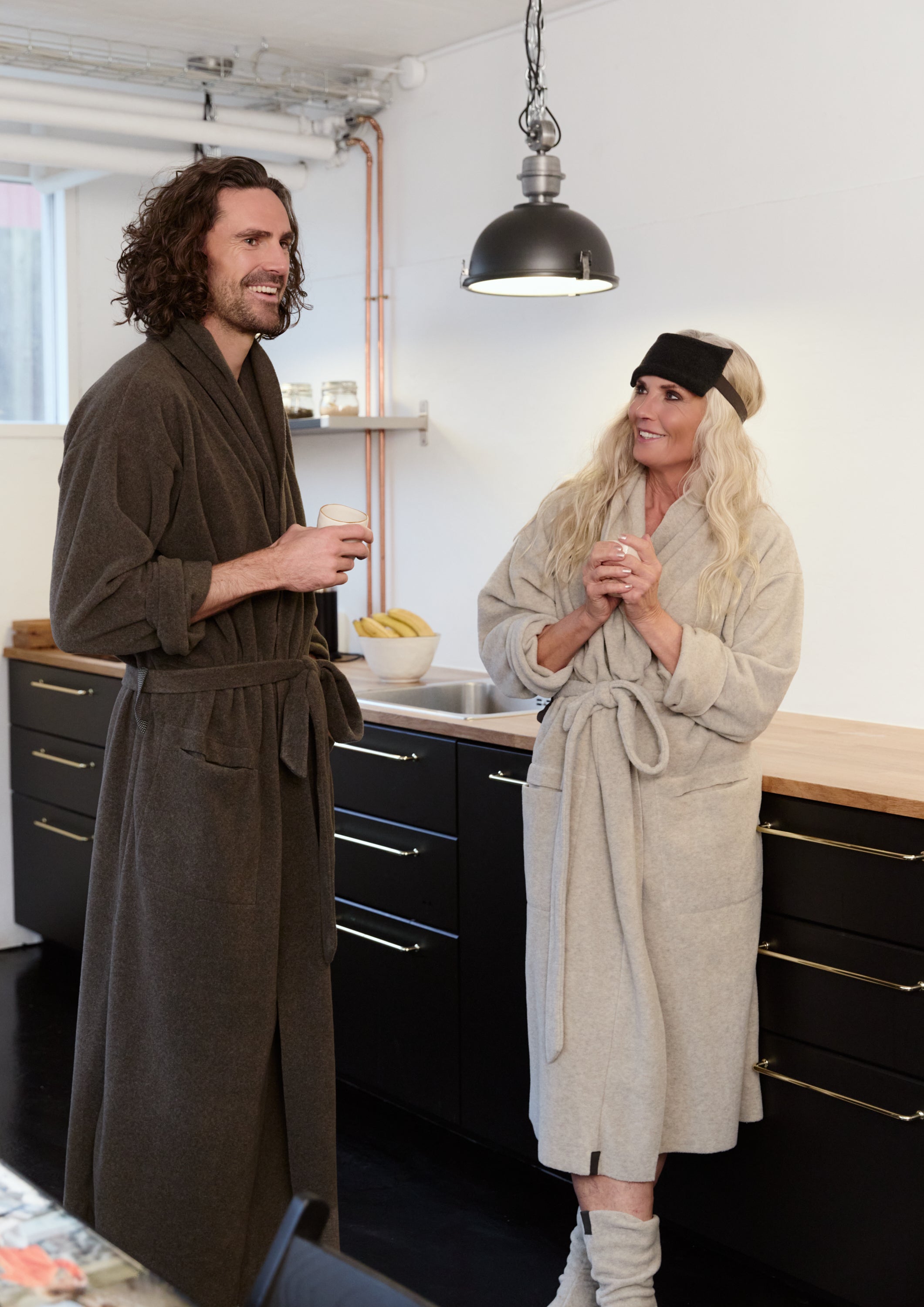 HENRIETTE STEFFENSEN COPENHAGEN BATHROBE WOMEN - 7128 MIDI BATHROBES SAND 805