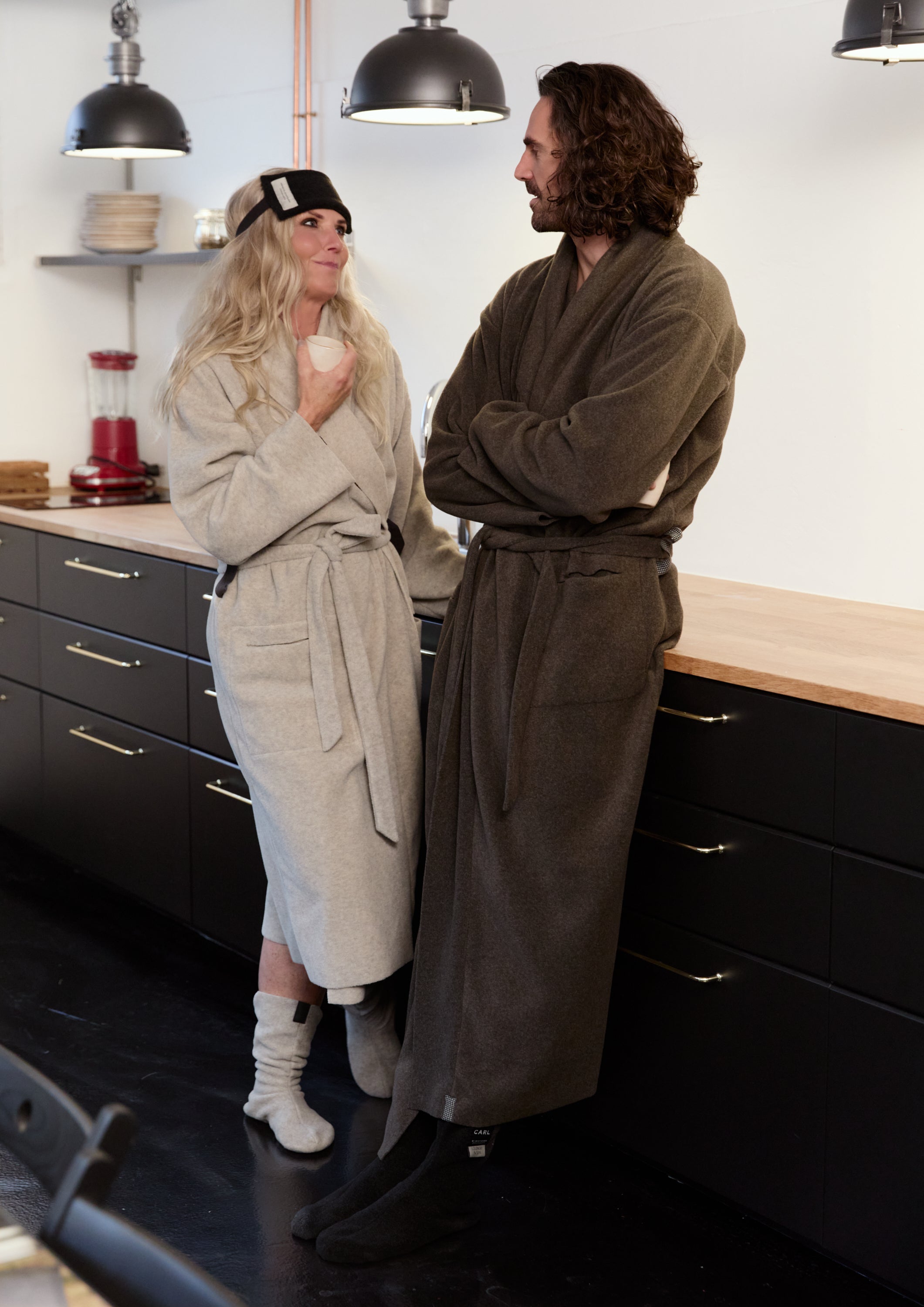 HENRIETTE STEFFENSEN COPENHAGEN BATHROBE WOMEN - 7128 MIDI BATHROBES SAND 805