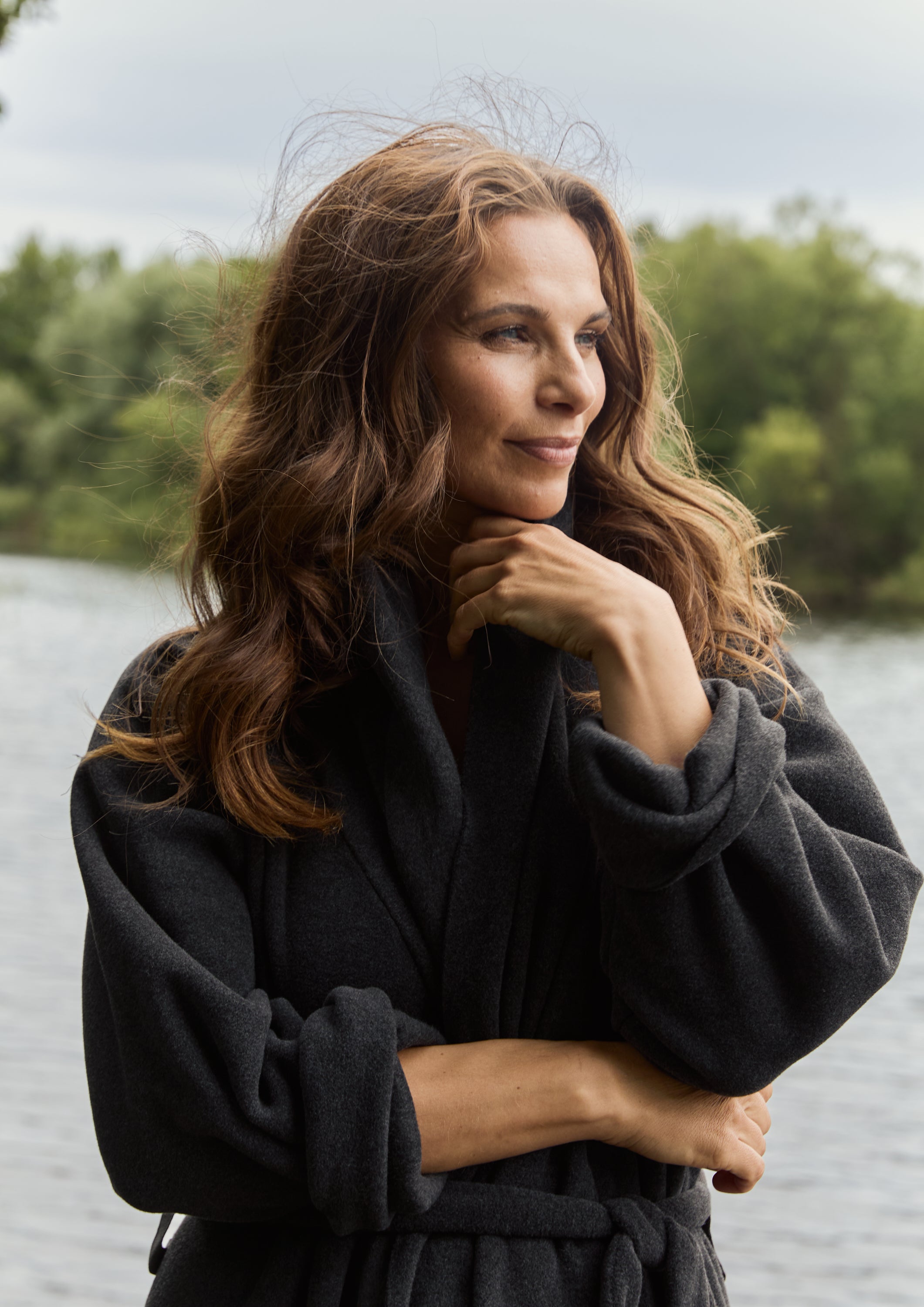 HENRIETTE STEFFENSEN COPENHAGEN BATHROBE WOMEN MAXI - 7128 BATHROBES SOFT BLACK 914