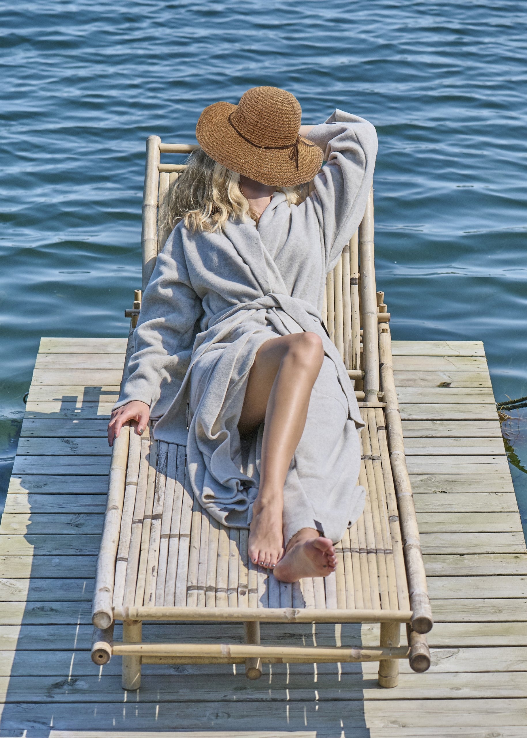 HENRIETTE STEFFENSEN COPENHAGEN BATHROBE WOMEN MAXI - 7128 MAXI BATHROBES SAND 805