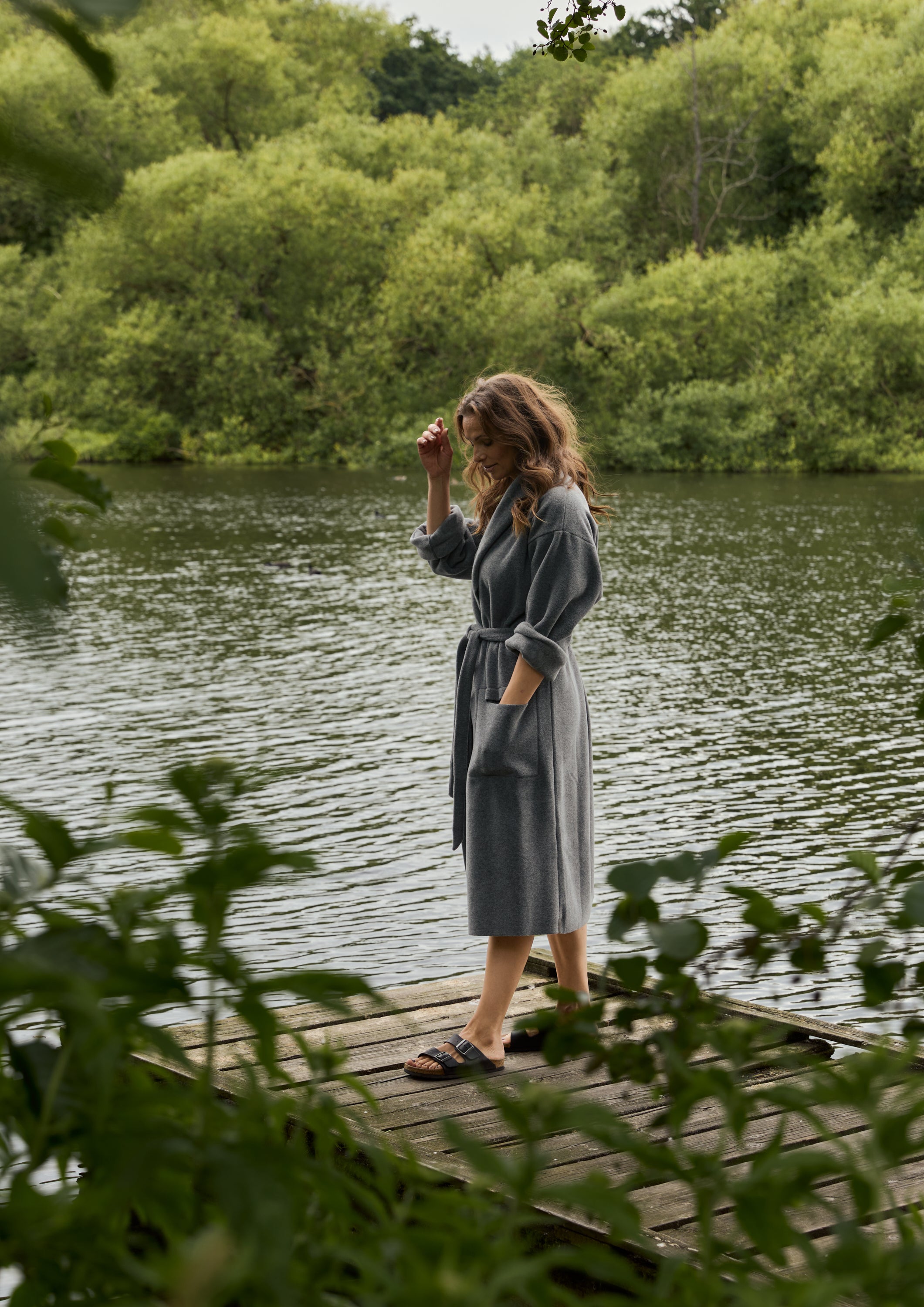 HENRIETTE STEFFENSEN COPENHAGEN BATHROBE WOMEN MIDI - 7128 BATHROBES GREY 905