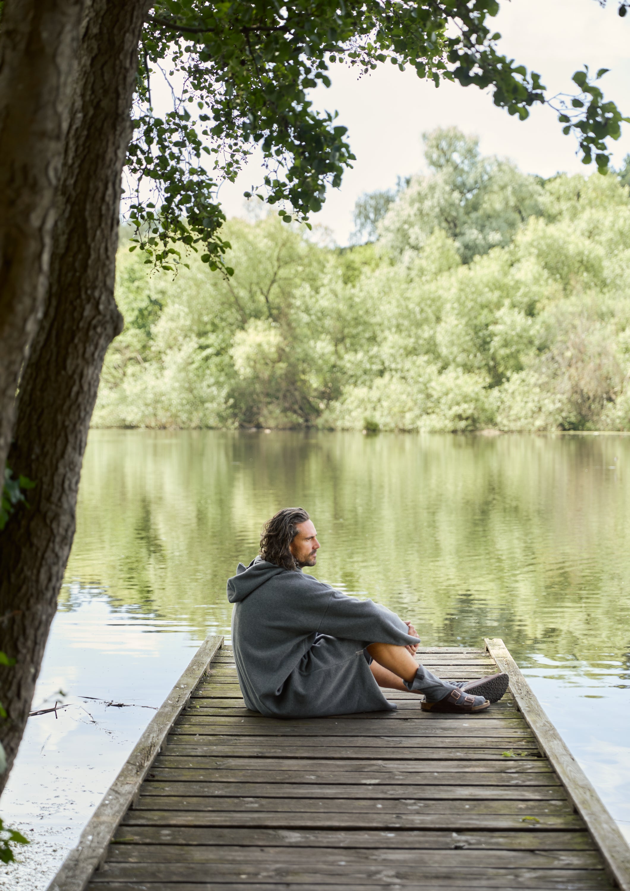 CARL BY STEFFENSEN COPENHAGEN BEACH PONCHO MEN - 4097C PONCHOS GREY 905