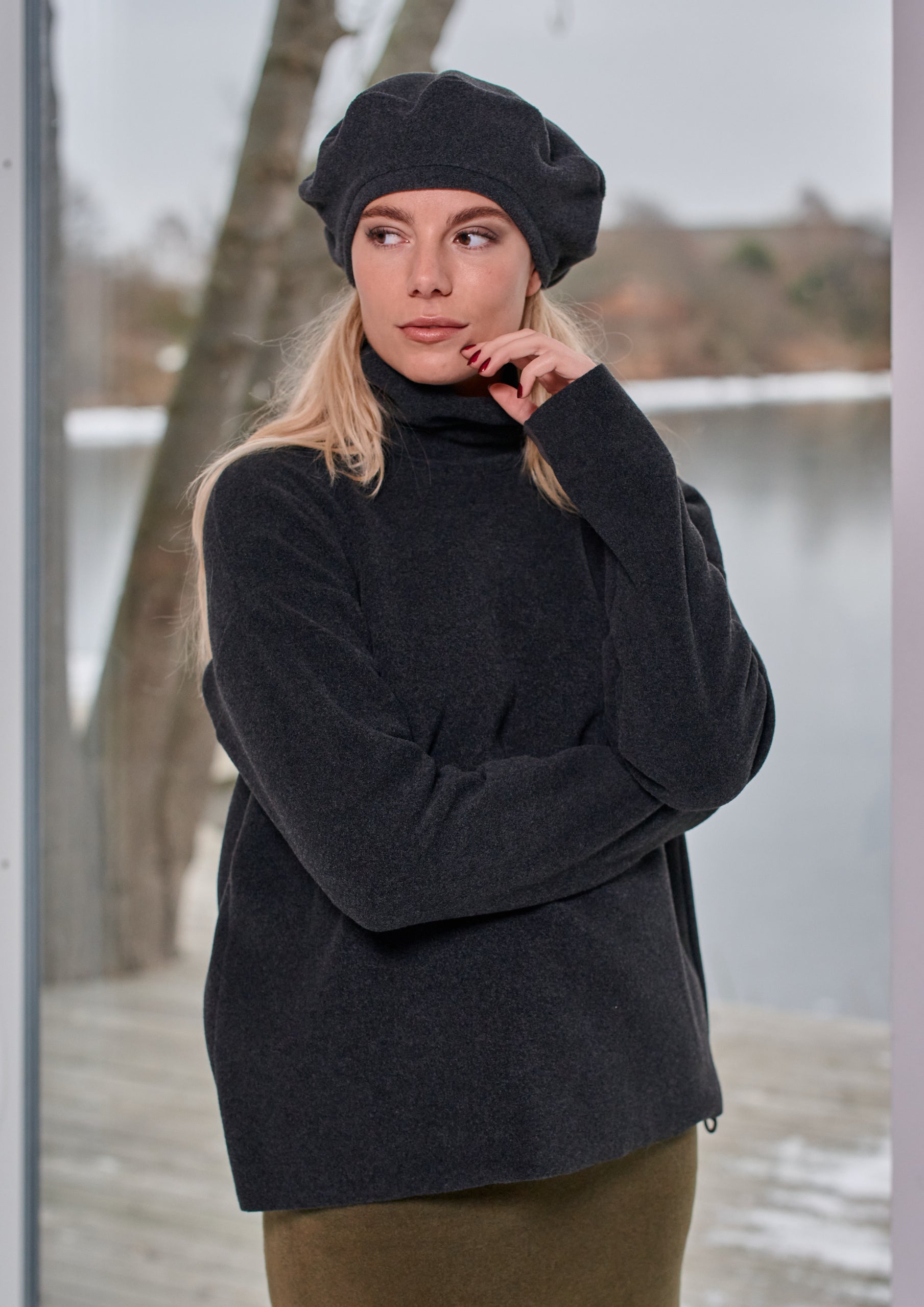 HENRIETTE STEFFENSEN COPENHAGEN BERET - 4105 HATS SOFT BLACK 914