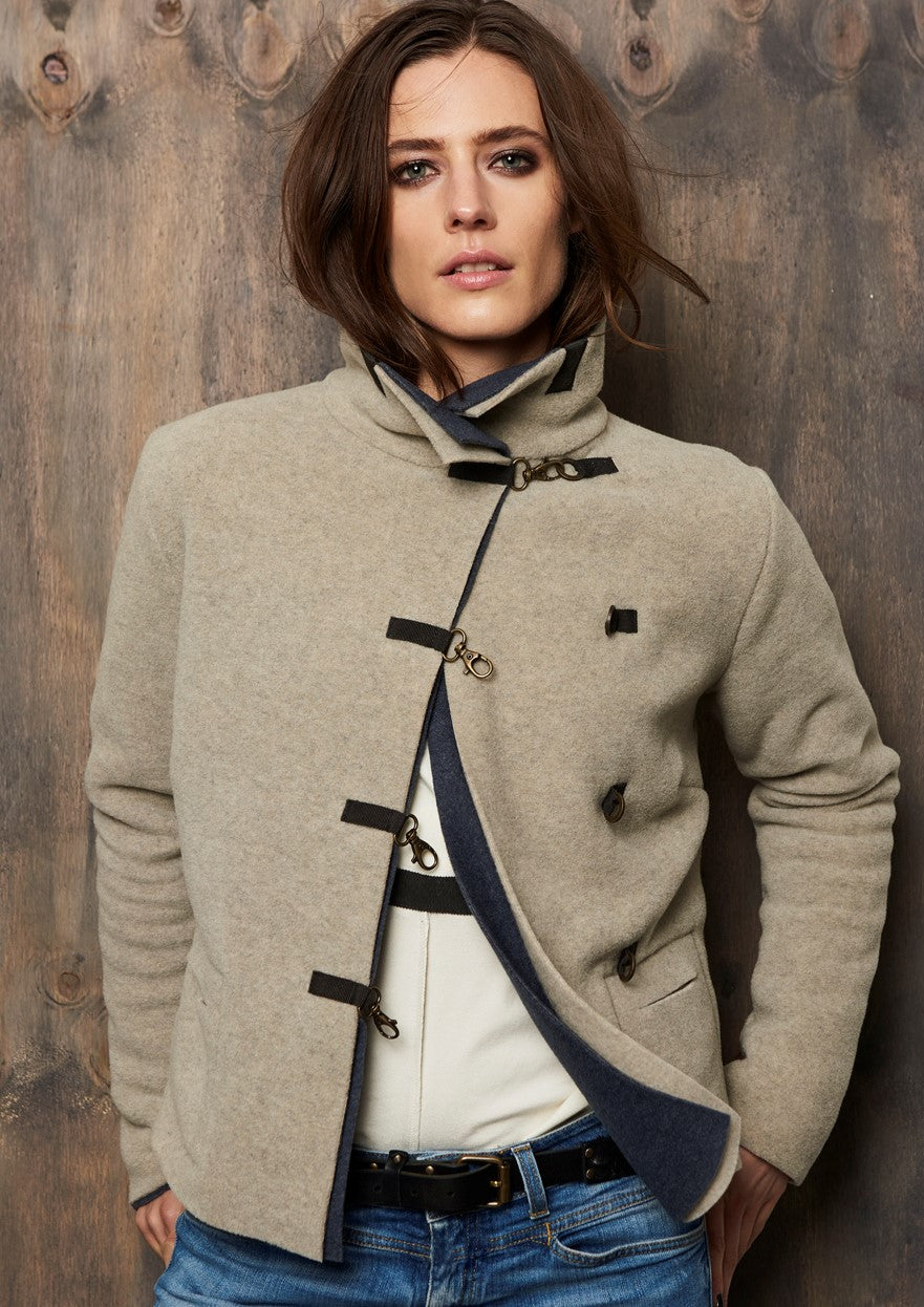 HENRIETTE STEFFENSEN COPENHAGEN BIKER JACKET - 7112 JACKETS FORREST/SAND 607