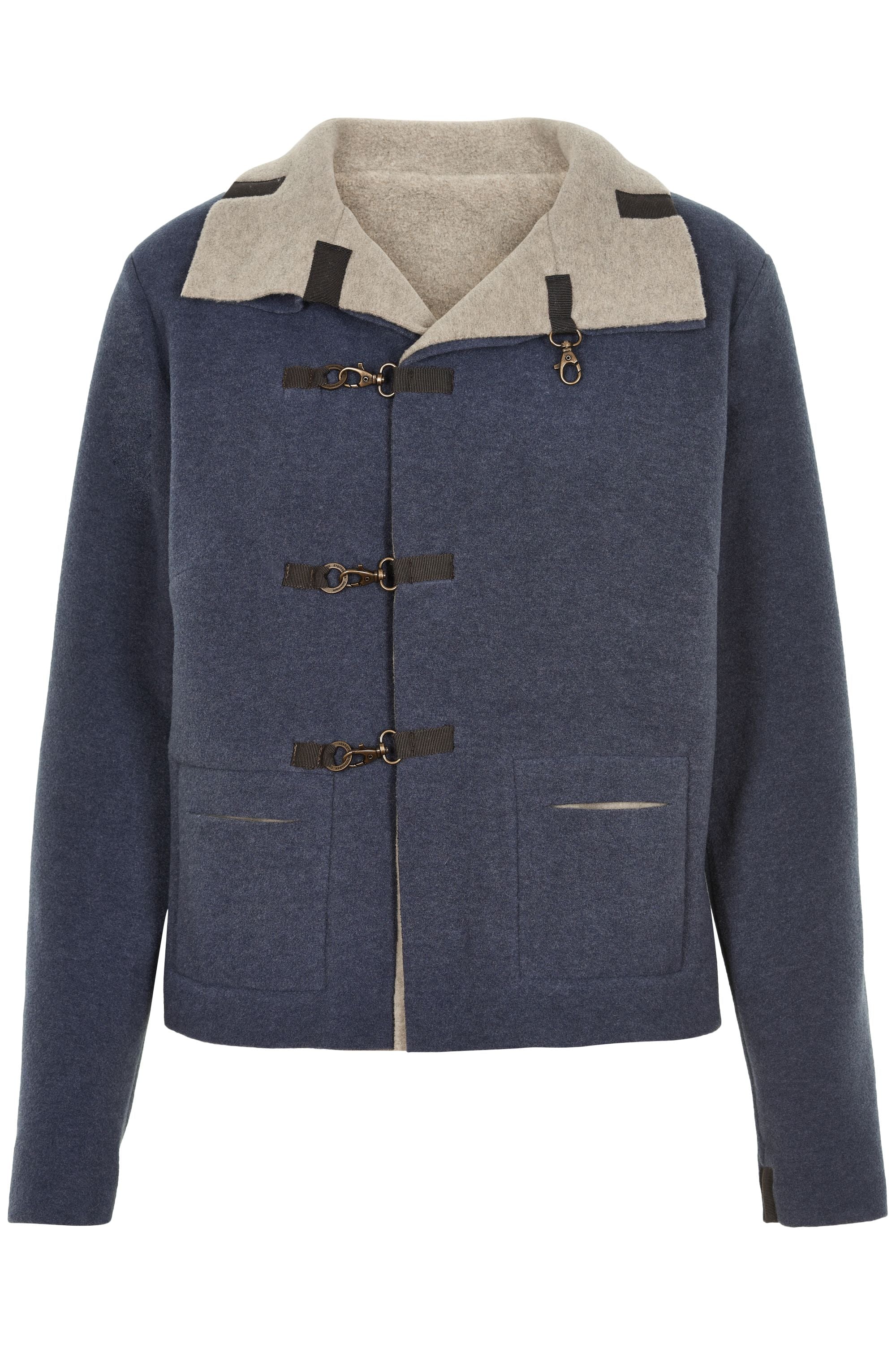 HENRIETTE STEFFENSEN COPENHAGEN BIKER JACKET - 7112 JACKETS SAND/DEEP BLUE 809