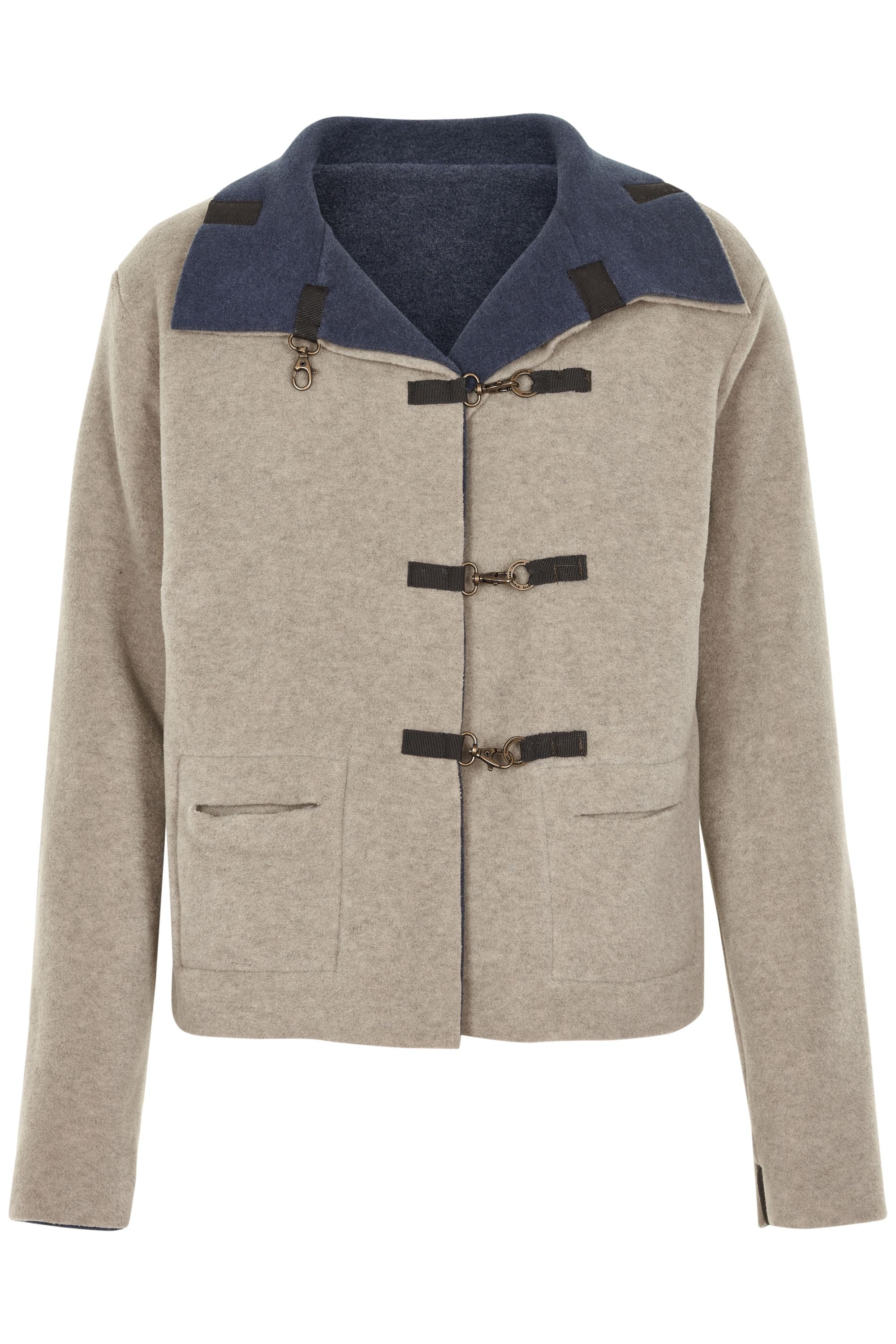 HENRIETTE STEFFENSEN COPENHAGEN BIKER JACKET - 7112 JACKETS SAND/DEEP BLUE 809