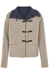 BIKER JACKET - 7112 - SAND/DEEP BLUE