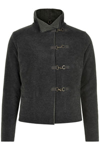 BIKER JACKET - 7112 - SOFT BLACK/FORREST