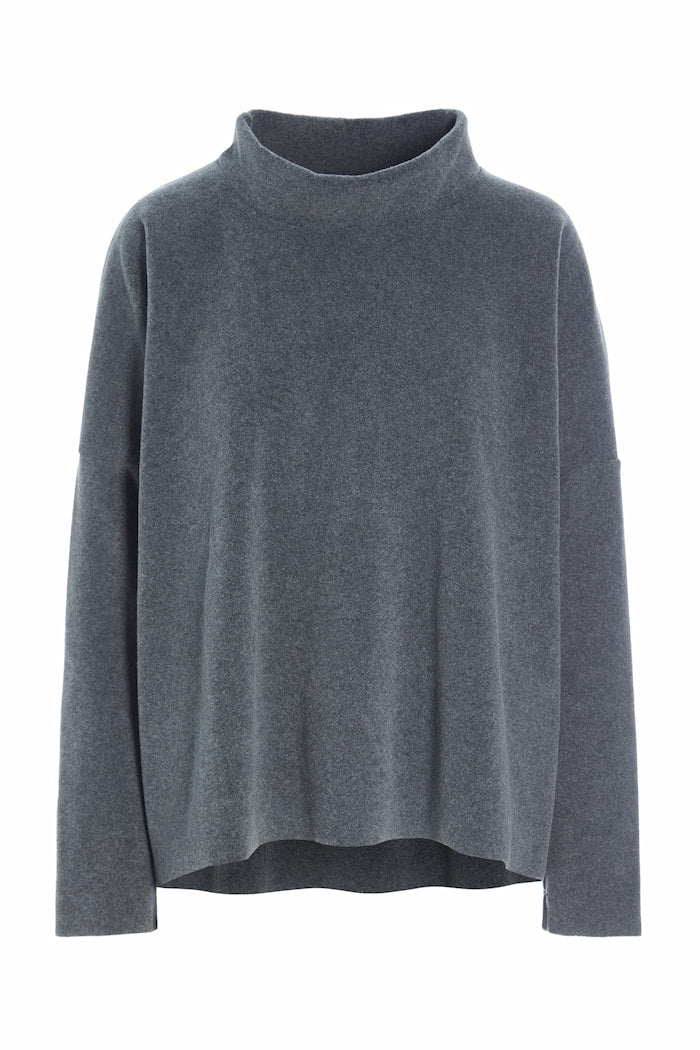 HENRIETTE STEFFENSEN COPENHAGEN BLOUSE - 1364 TURTLE NECK BLUSER GREY 905