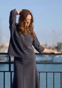 BLOUSE - 1368 - EVENING BLUE