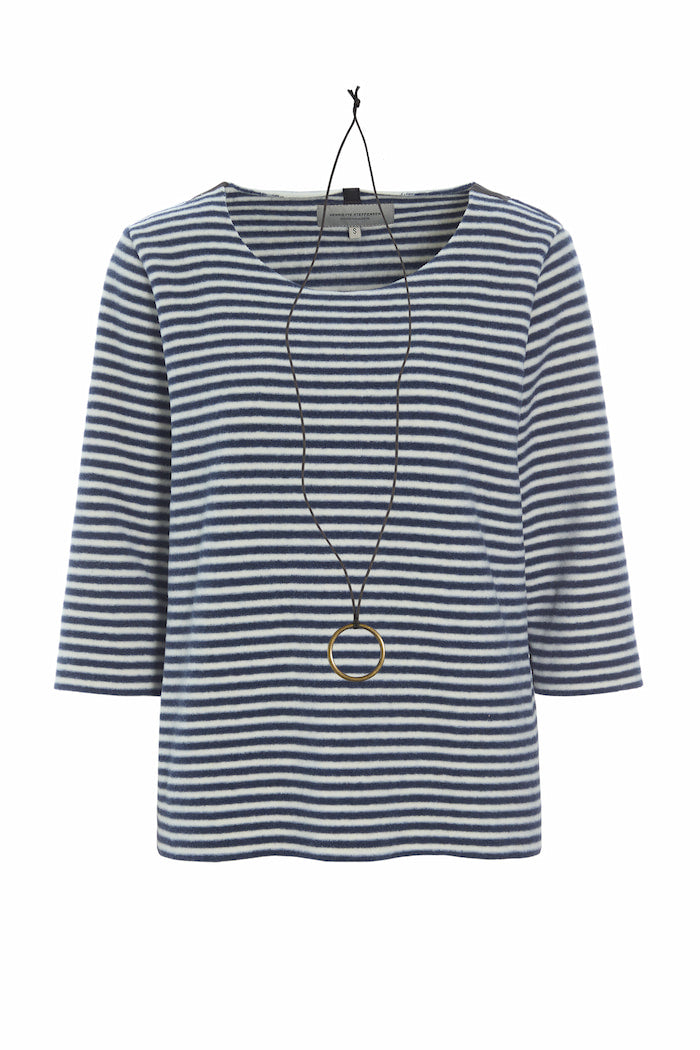 HENRIETTE STEFFENSEN COPENHAGEN BLOUSE - 1368 BLUSER STRIPES DENIM & KIT 667