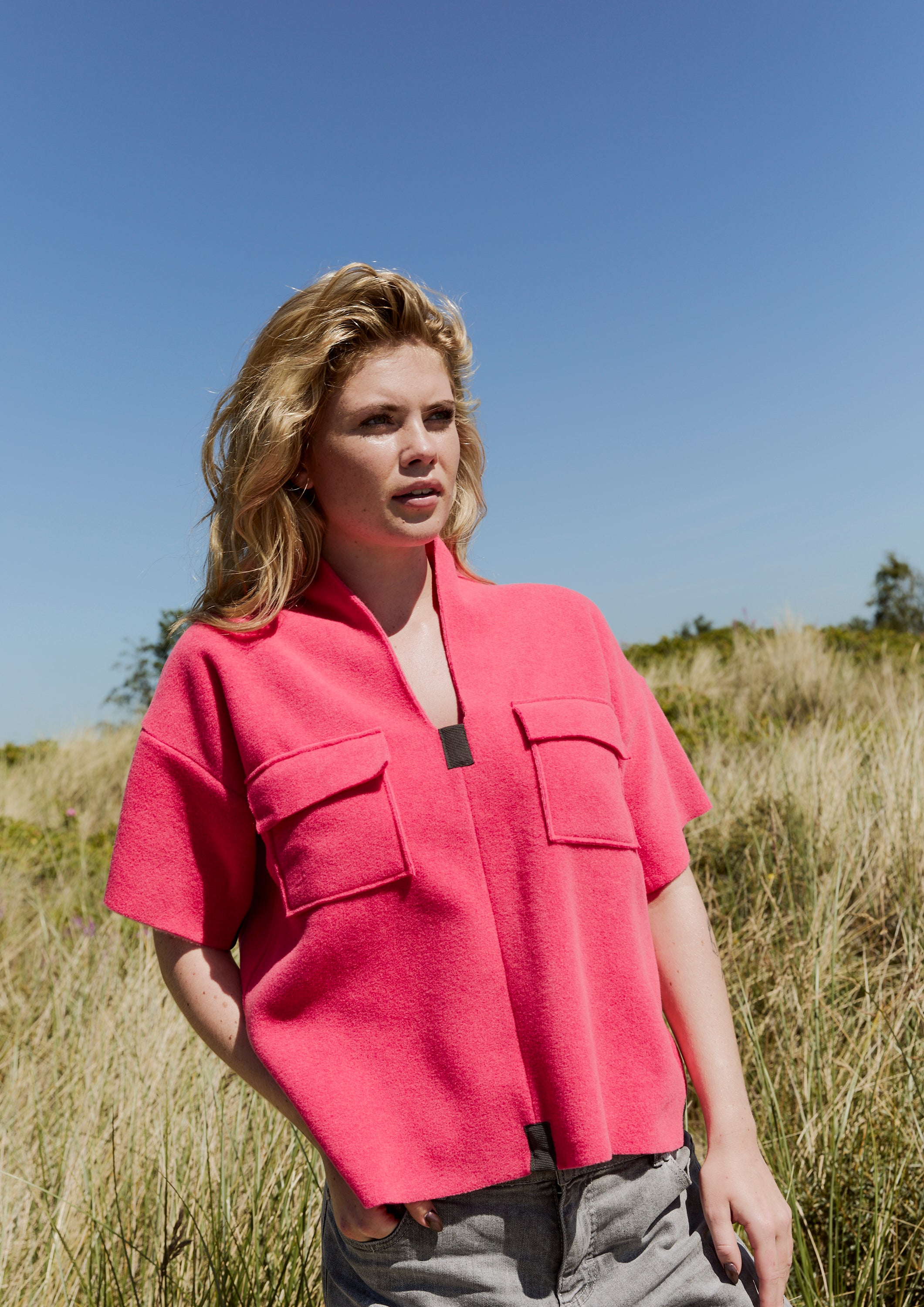 BLOUSE - 1374 - SUNSET PINK