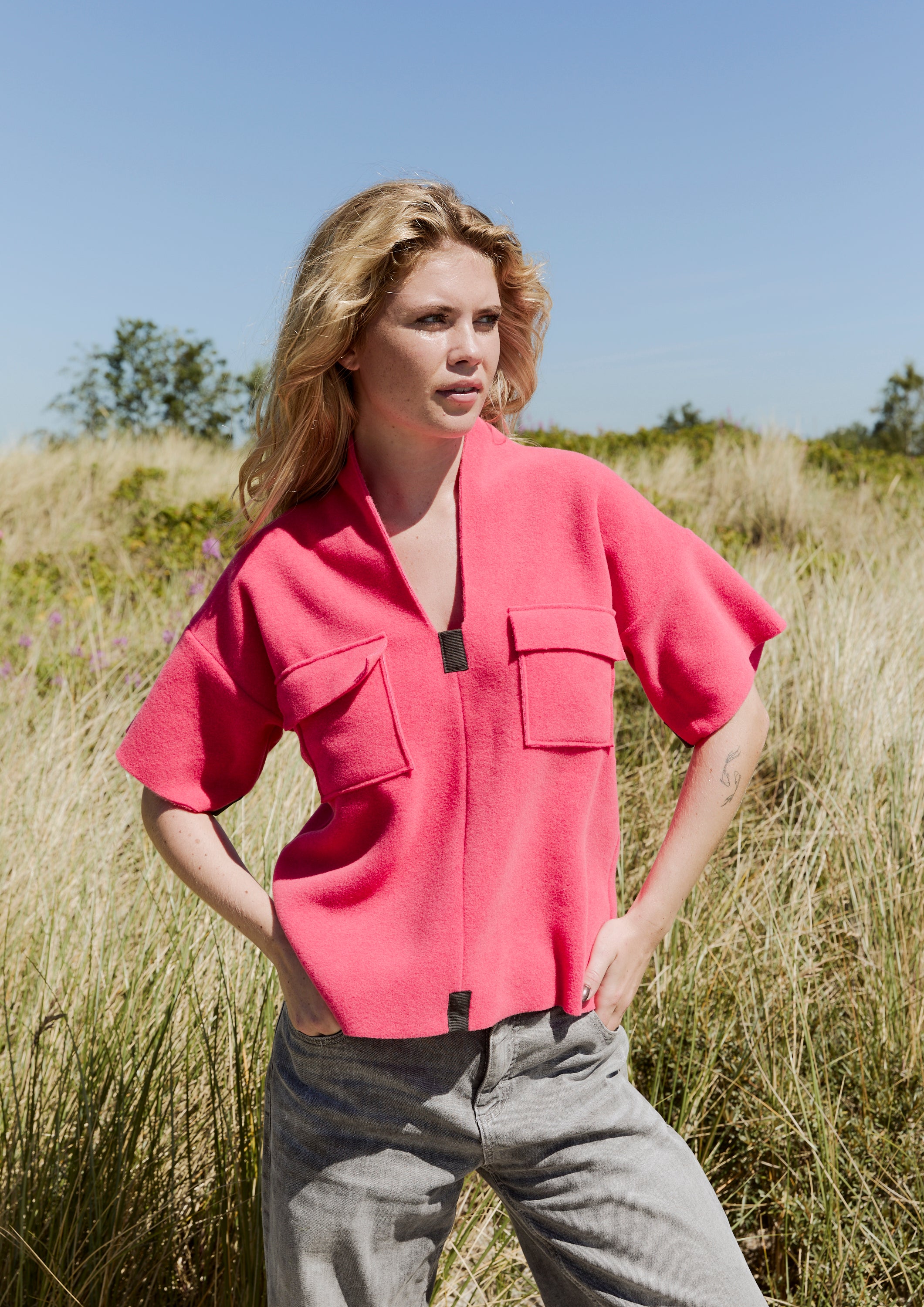 HENRIETTE STEFFENSEN COPENHAGEN BLOUSE - 1374 BLUSER SUNSET PINK 357